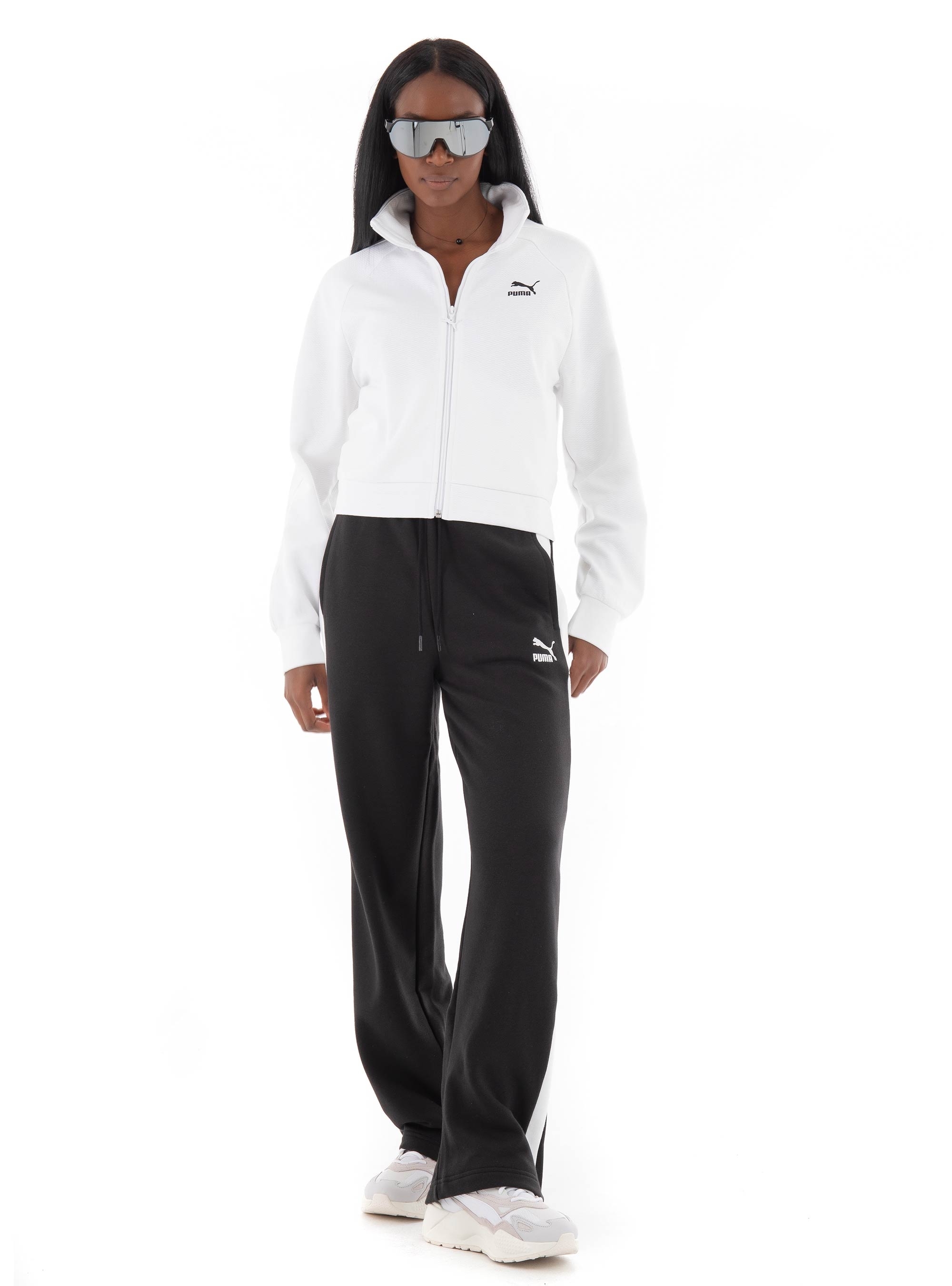 Puma T7 Track Full Zip Sweater DK - White