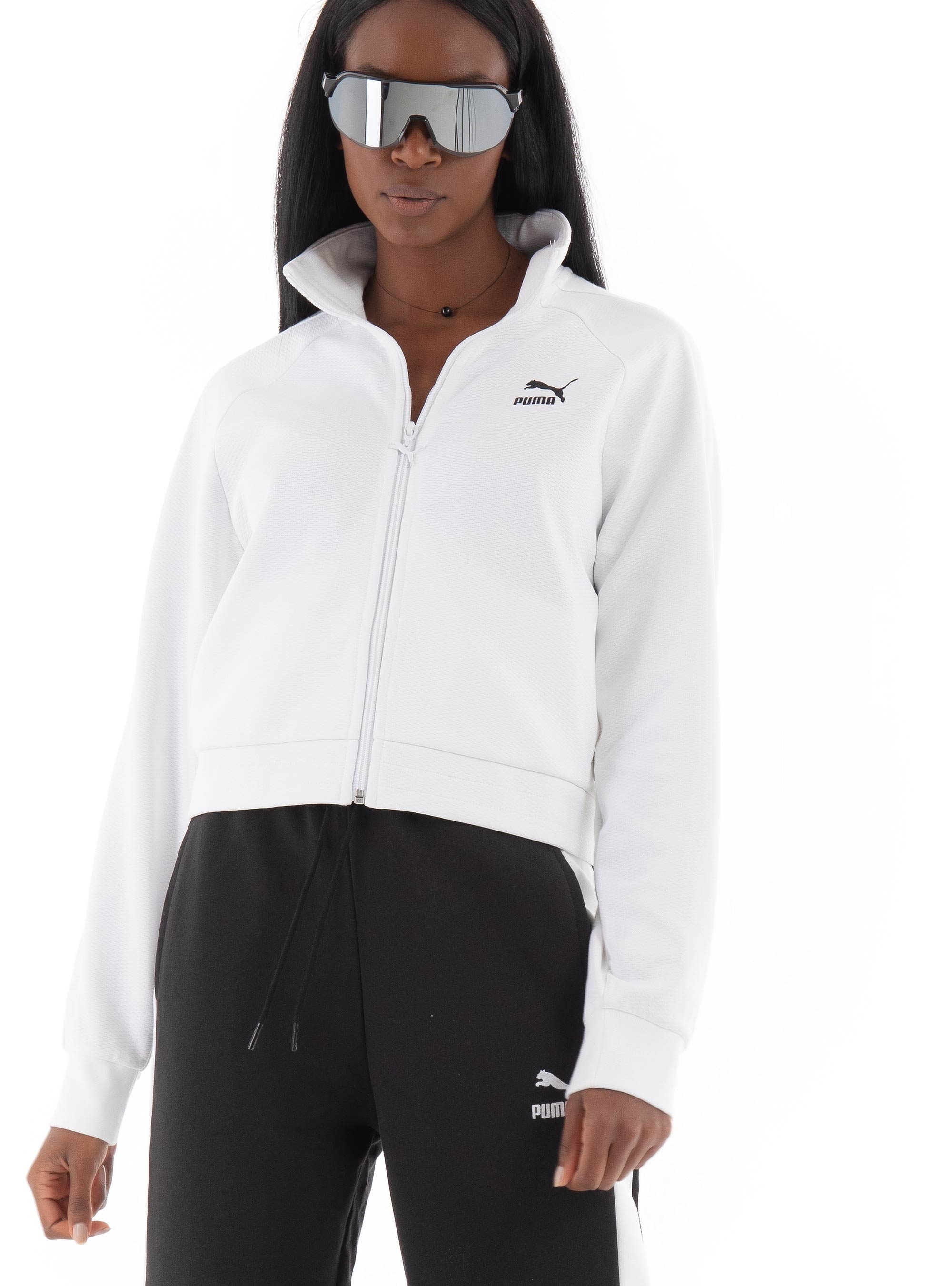 Puma T7 Track Full Zip Sweater DK - White
