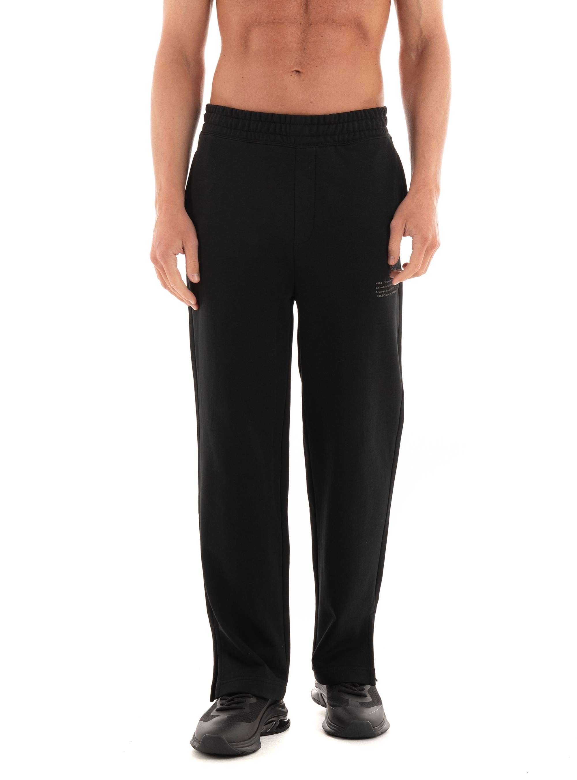HUGO Relaxed Fit Sweat Pants  Didal - Black