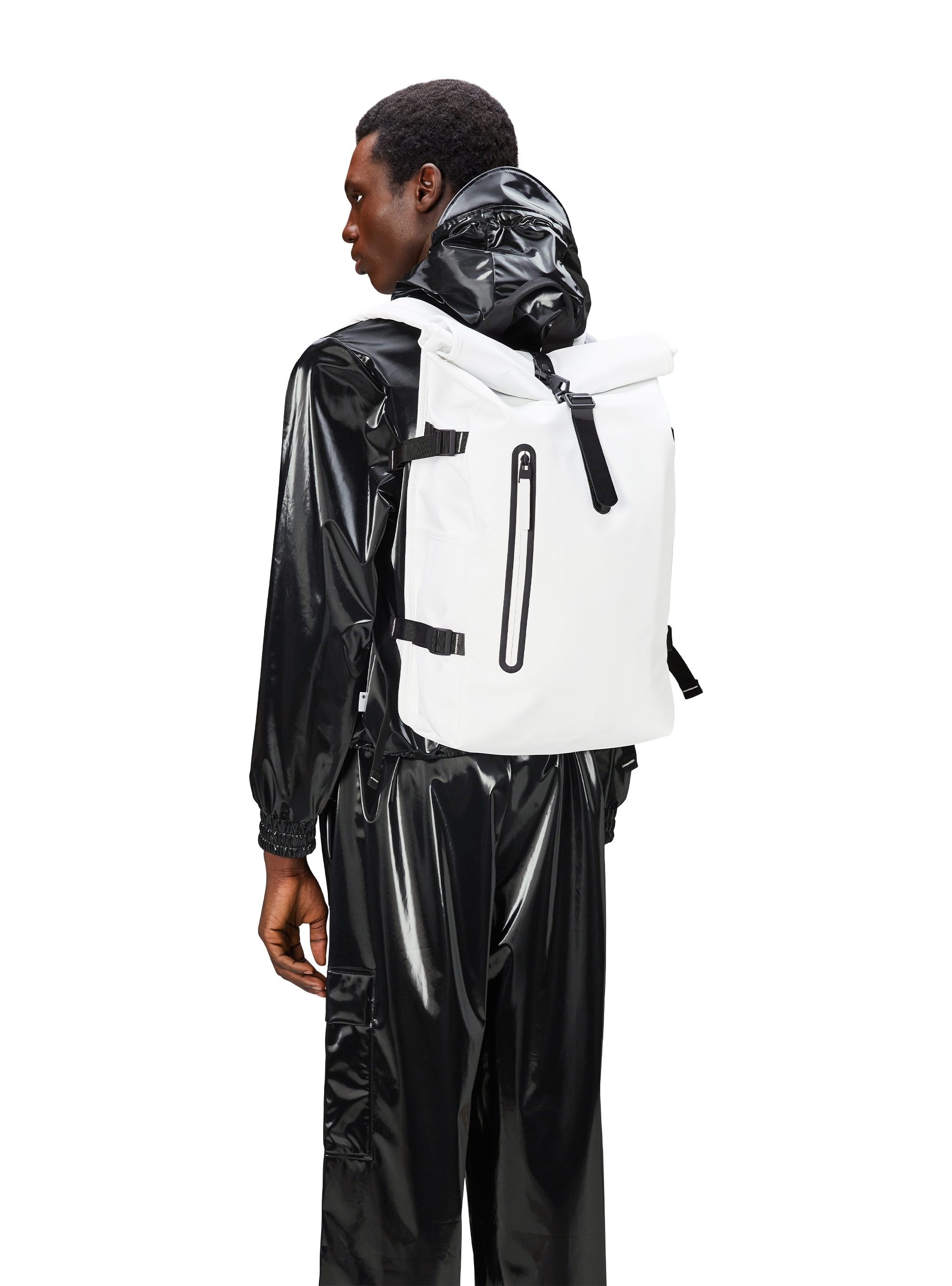 Rains Rolltop Rucksack Contrast Large - White