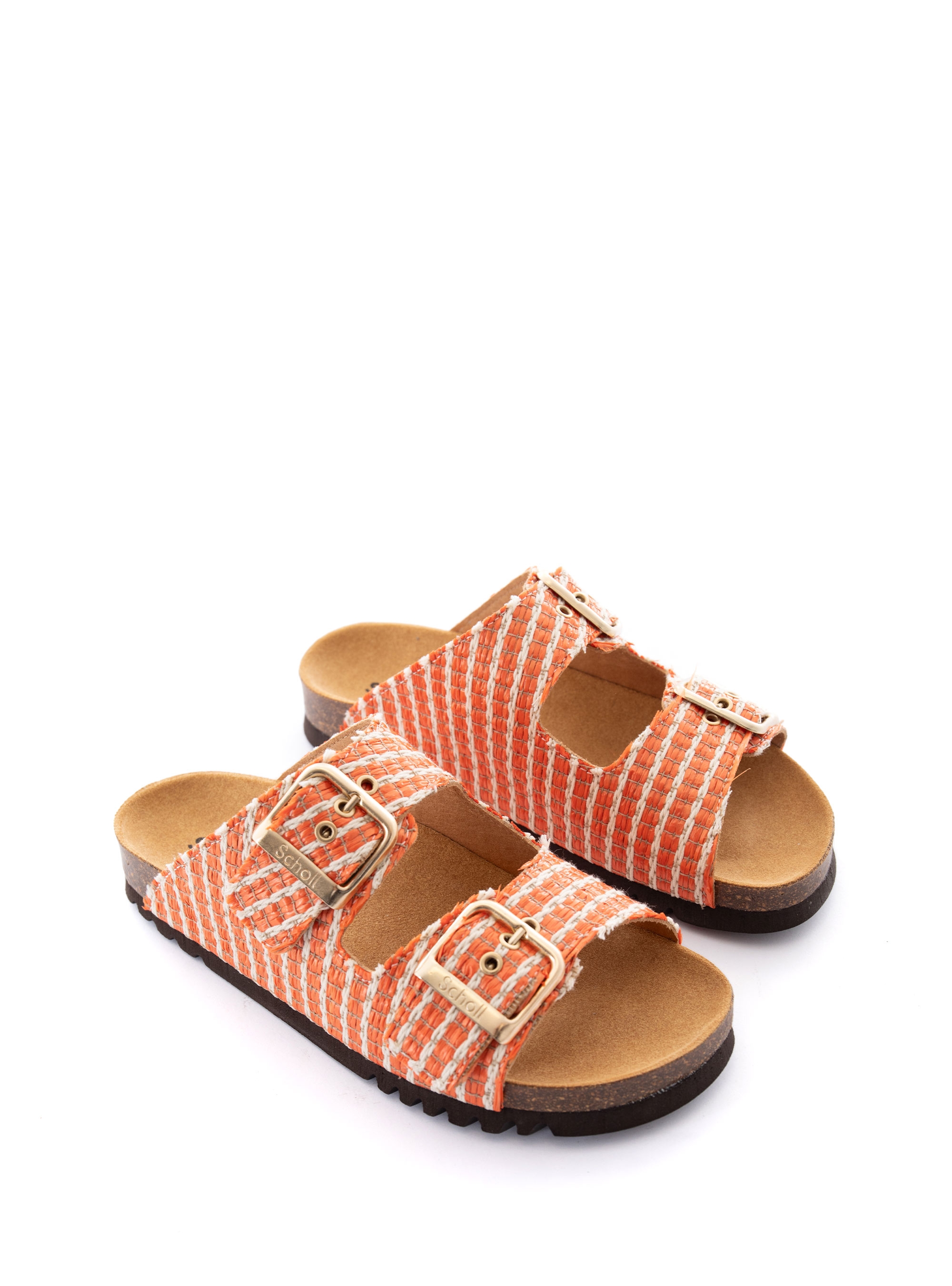Scholl Noelle Raffia Sandals - Orange