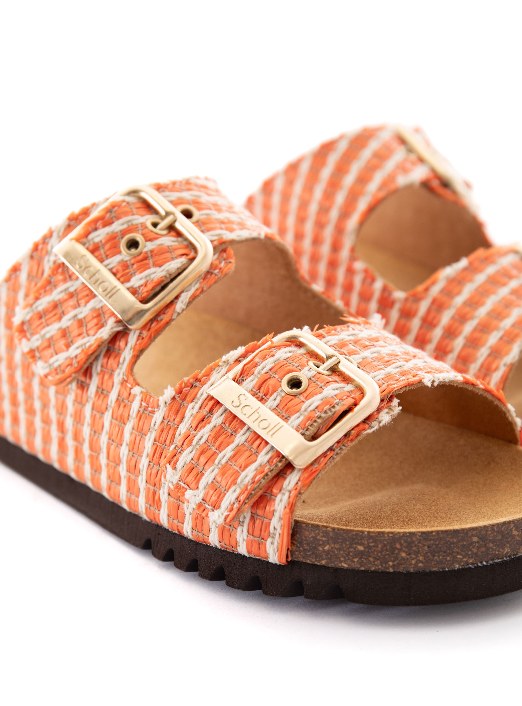 Scholl Noelle Raffia Sandals - Orange