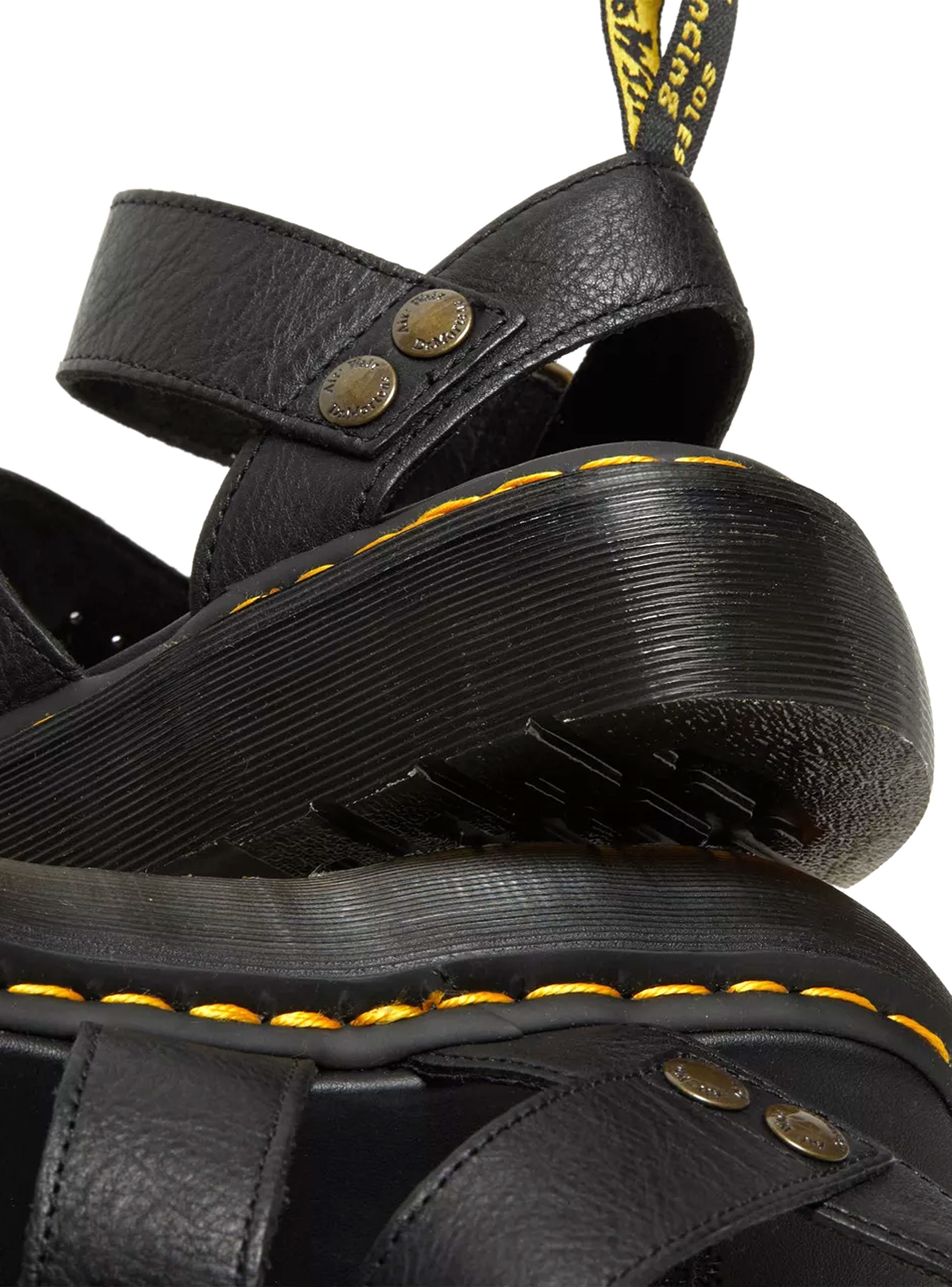 Dr Martens Gryphon Quad Leather Platform Sandals - Black