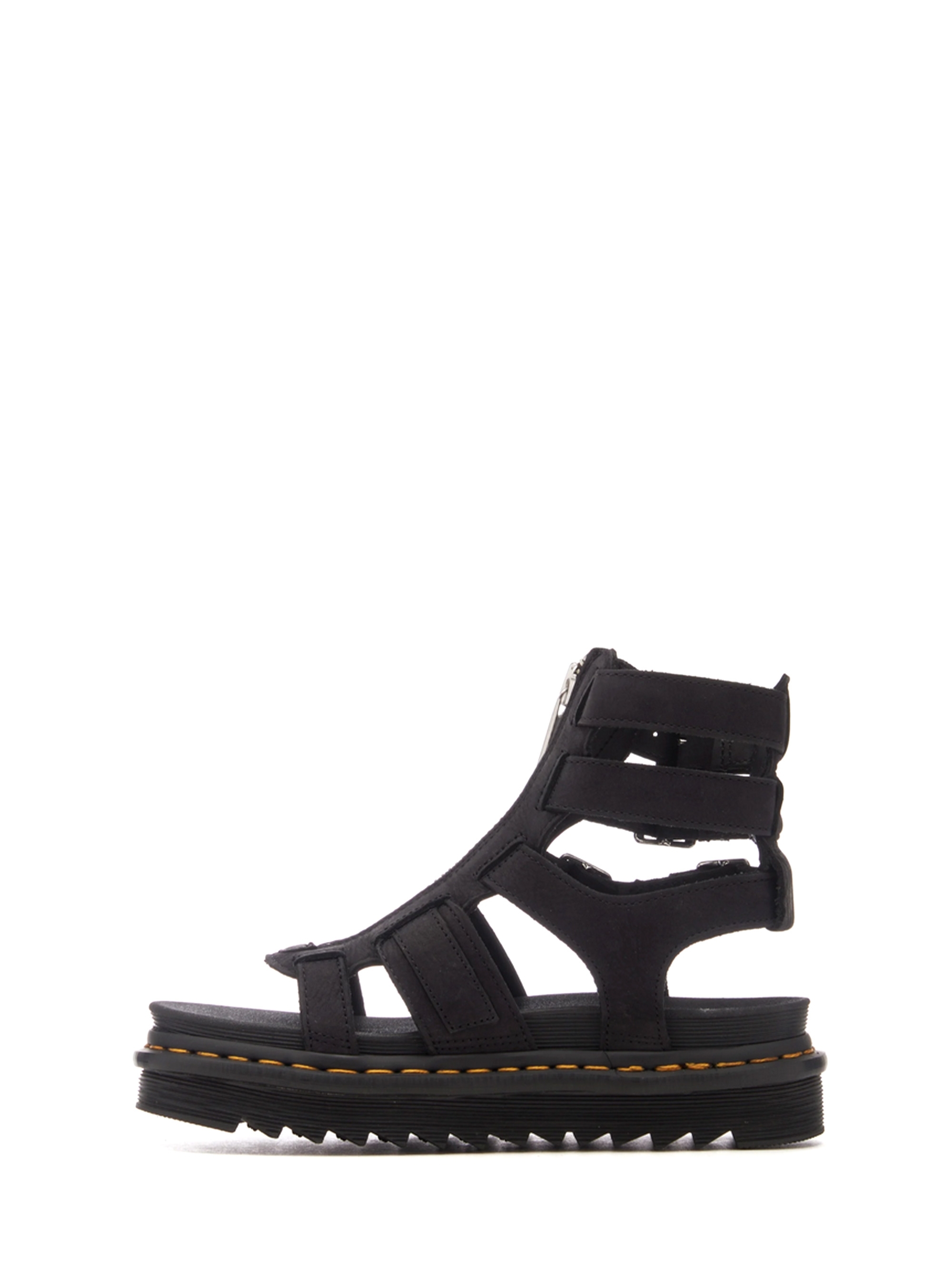 Dr Martens Olson Tumbled Nubuck Leather Sandals - Black