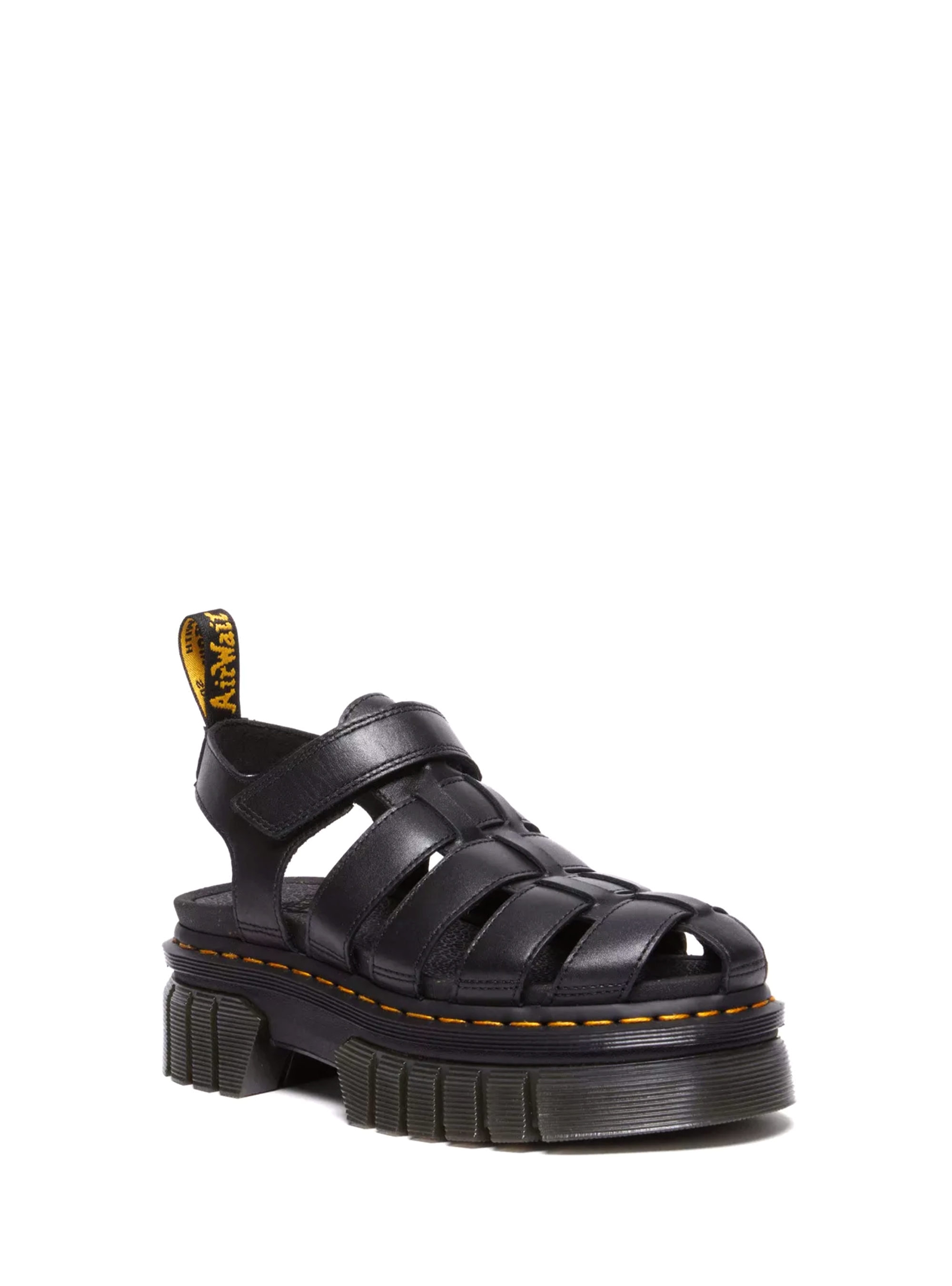 Dr Martens Ricki Fisherman Nappa Lux Leather Sandals - Black