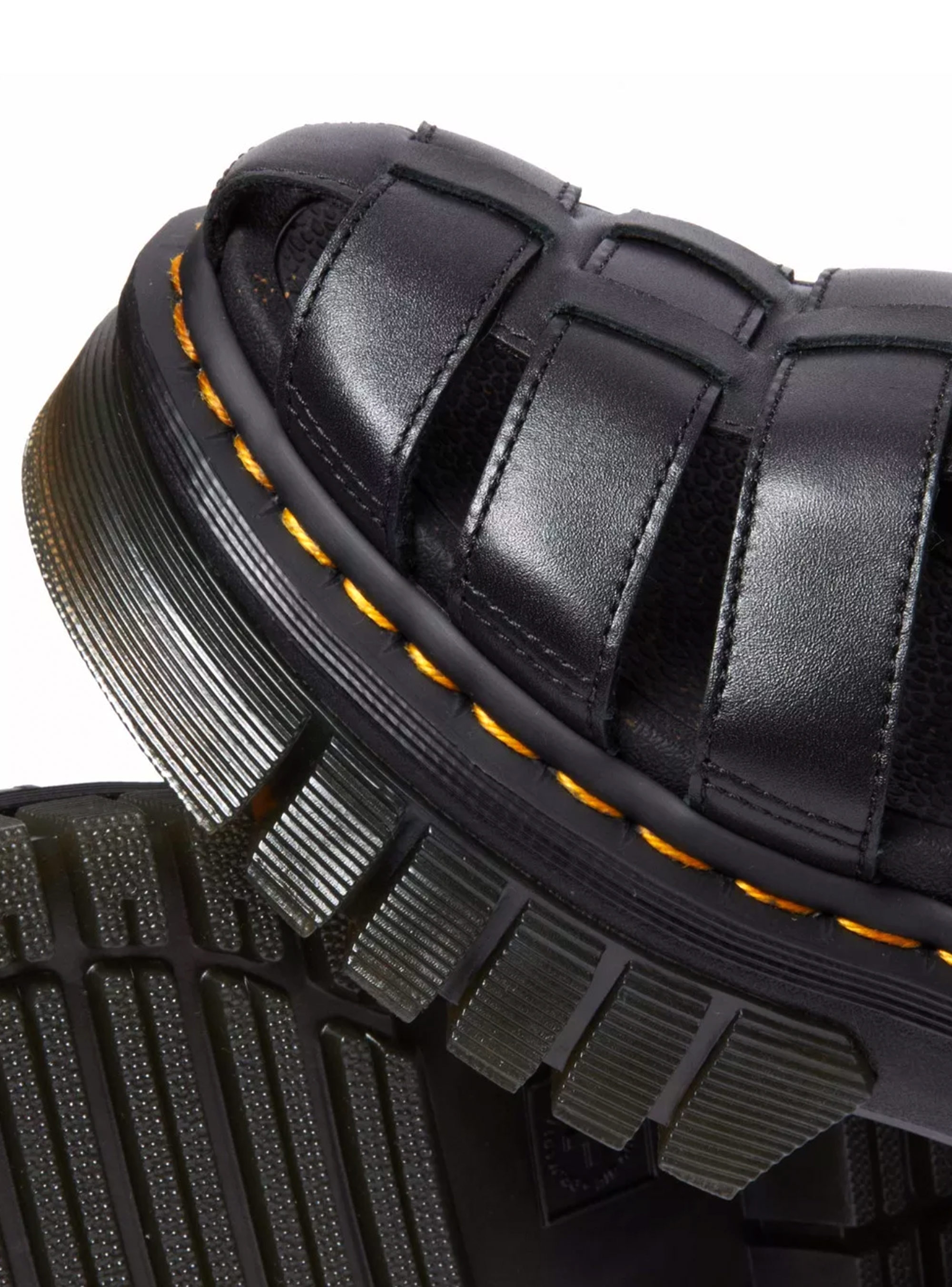 Dr Martens Ricki Fisherman Nappa Lux Leather Sandals - Black