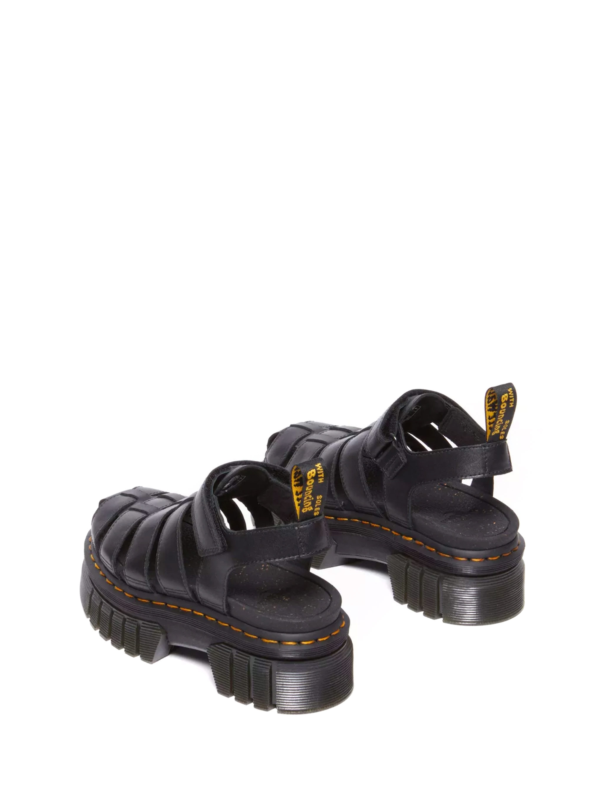 Dr Martens Ricki Fisherman Nappa Lux Leather Sandals - Black