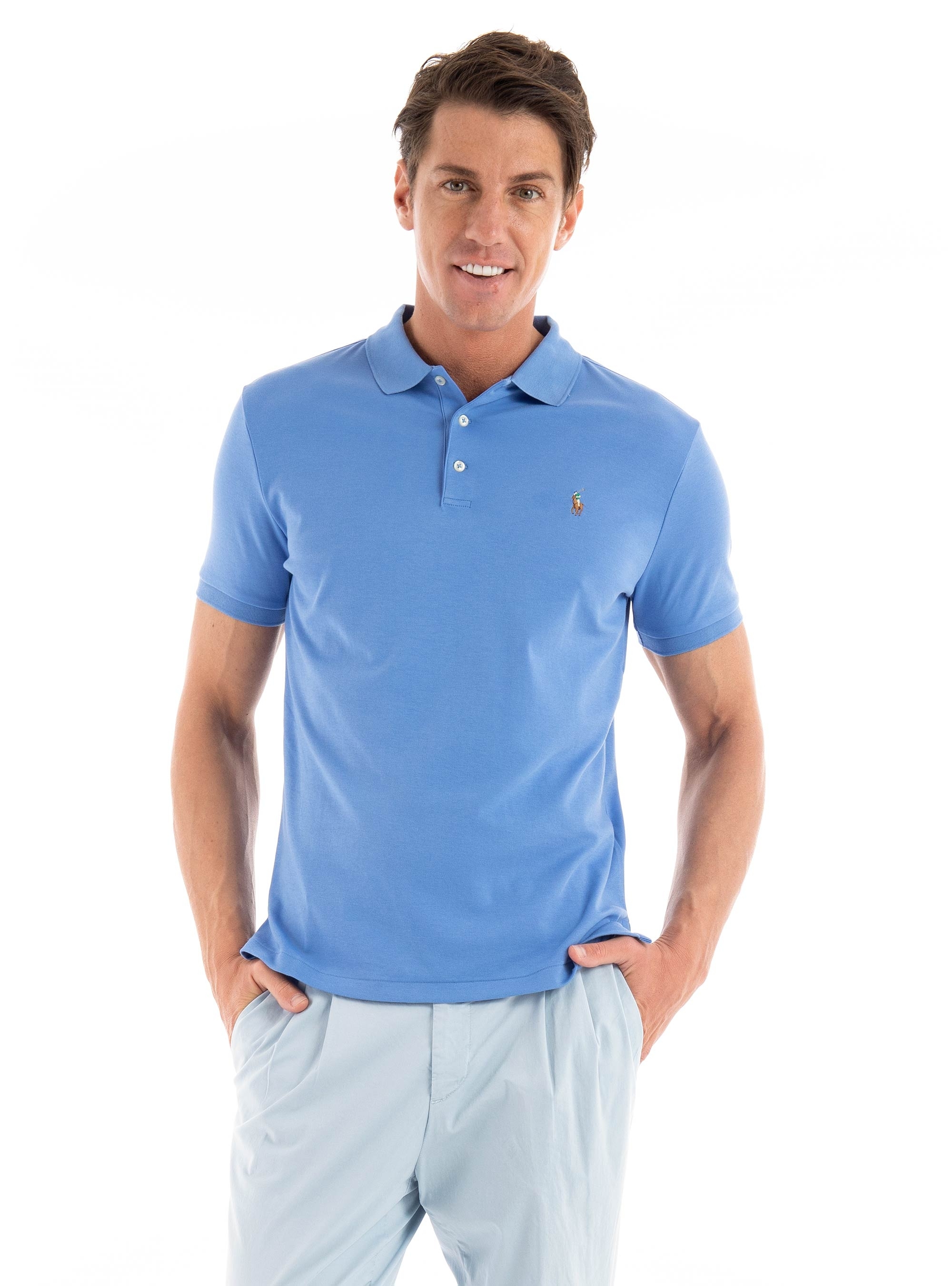 Polo Ralph Lauren Custom Slim Fit Polo Shirt - Blue