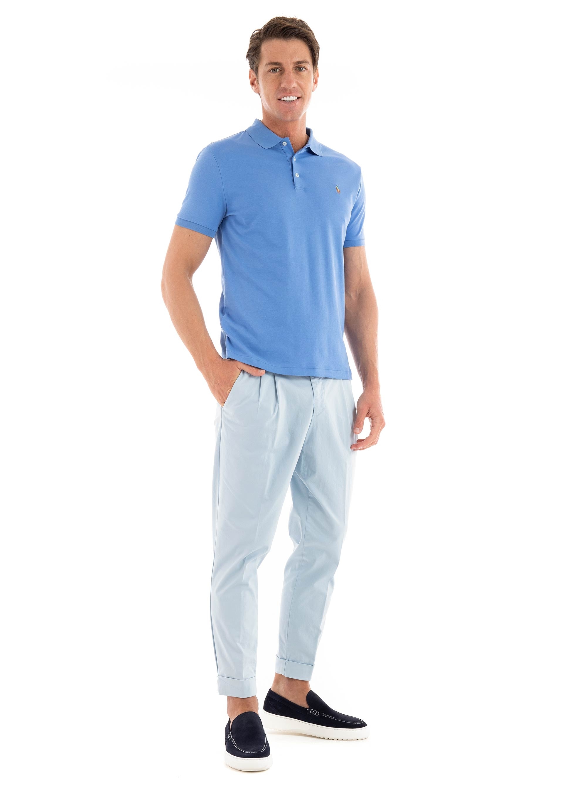 Polo Ralph Lauren Custom Slim Fit Polo Shirt - Blue