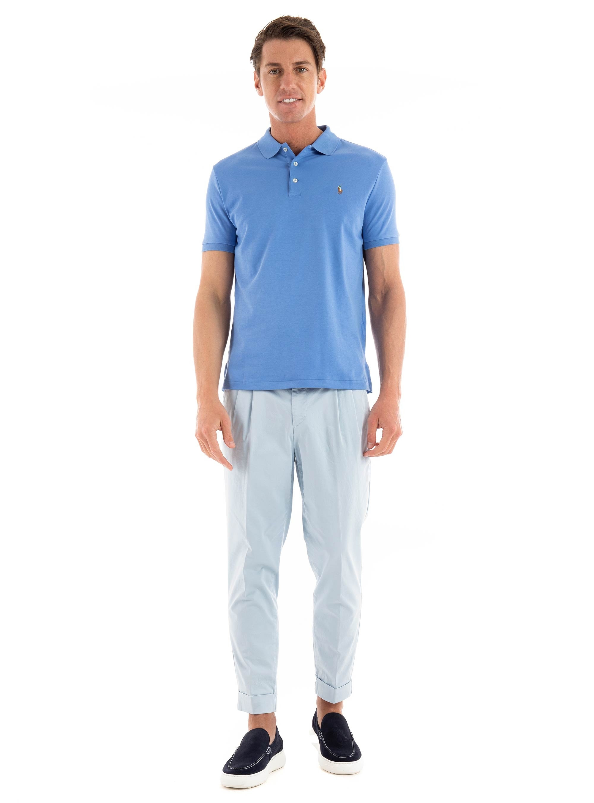 Polo Ralph Lauren Custom Slim Fit Polo Shirt - Blue