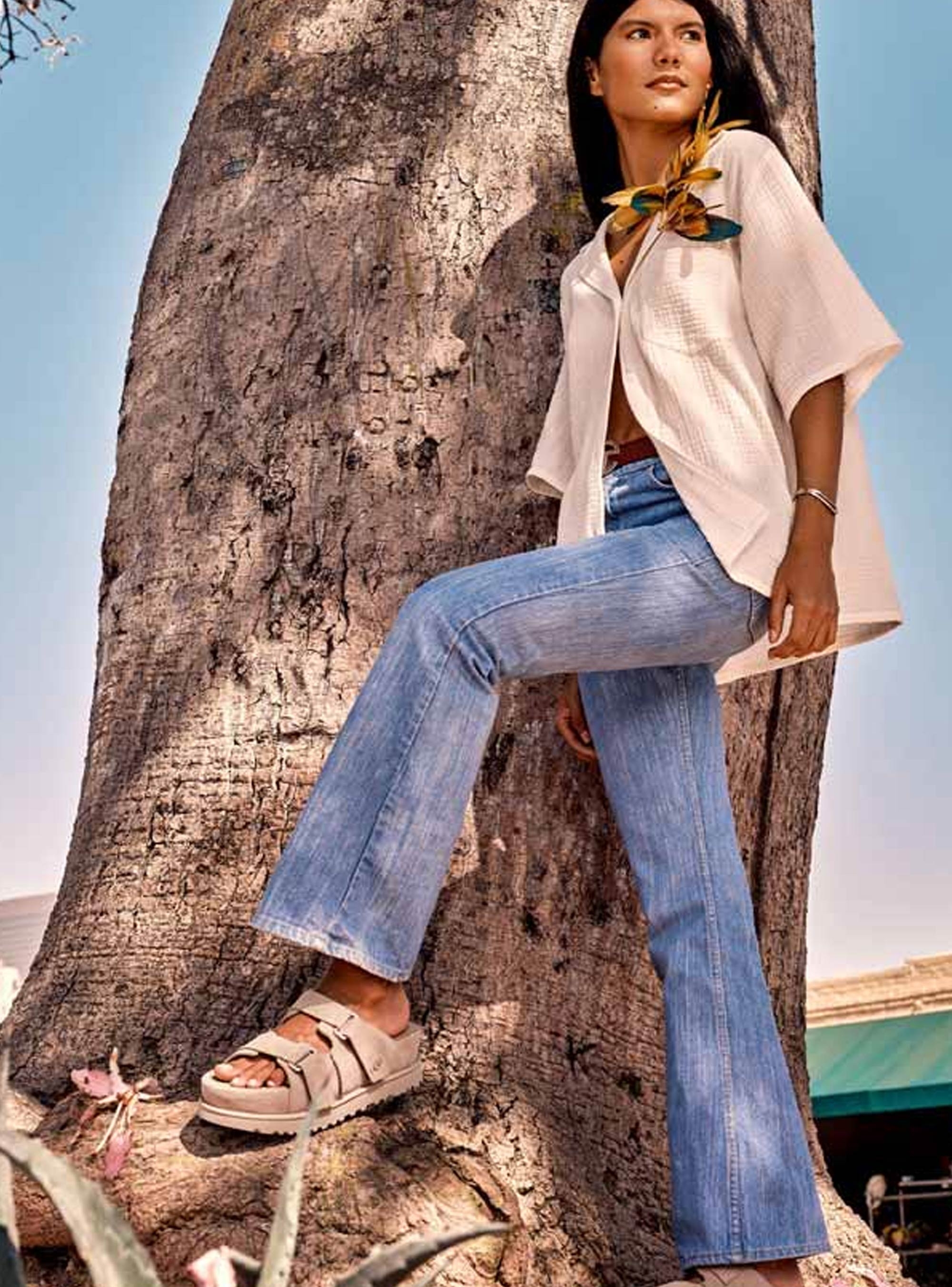 Ugg Goldenstar Hi Sandals - Light Beige