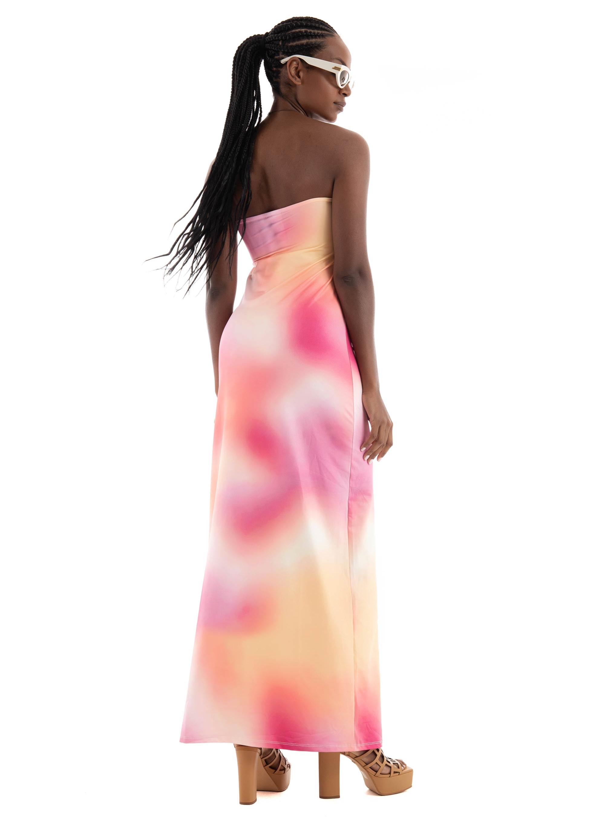 Somethingnew Heather Tube Maxi Dress - Multi Colors