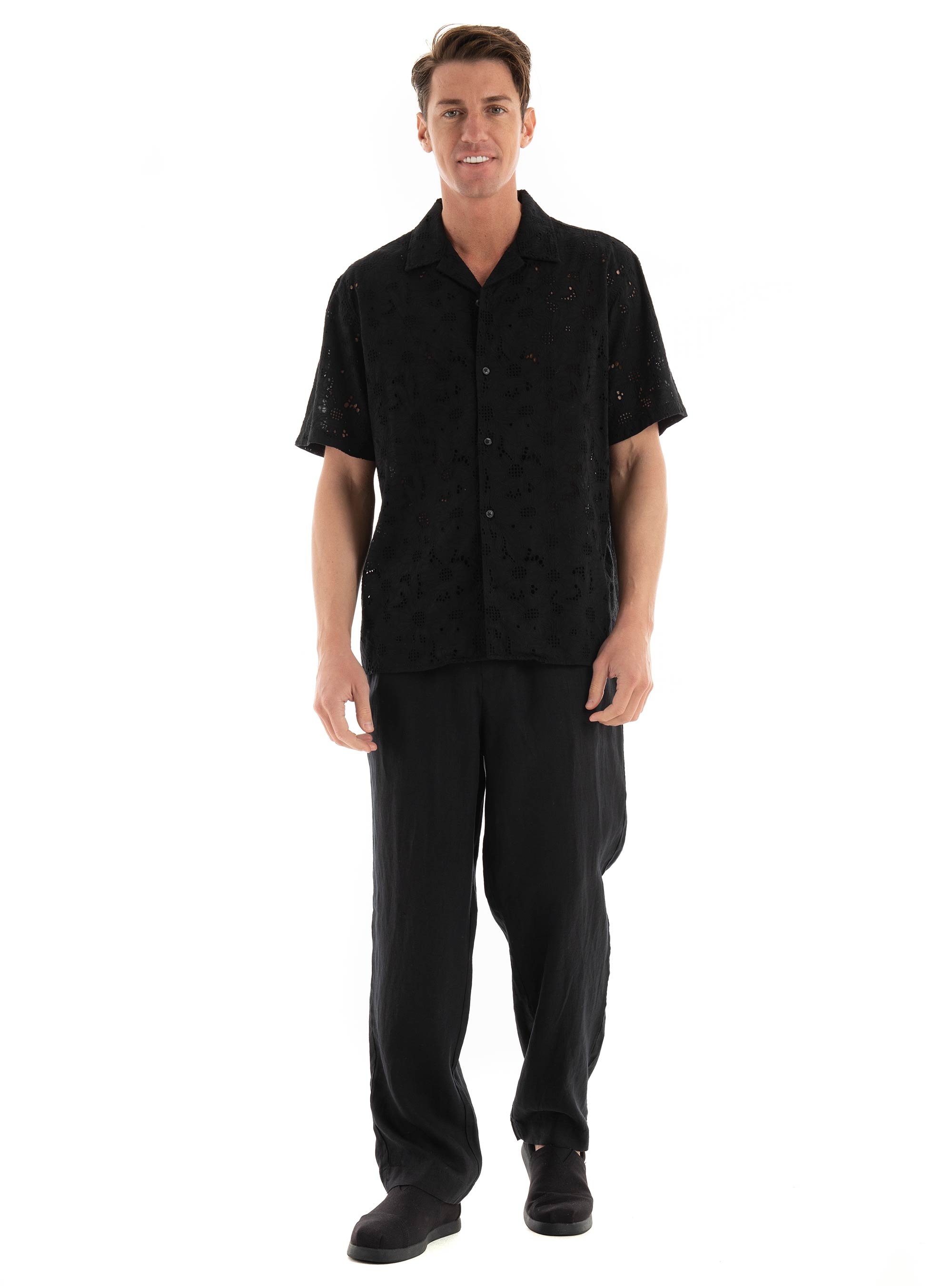 Jack & Jones Karl Lawrence Linen Chinos - Black