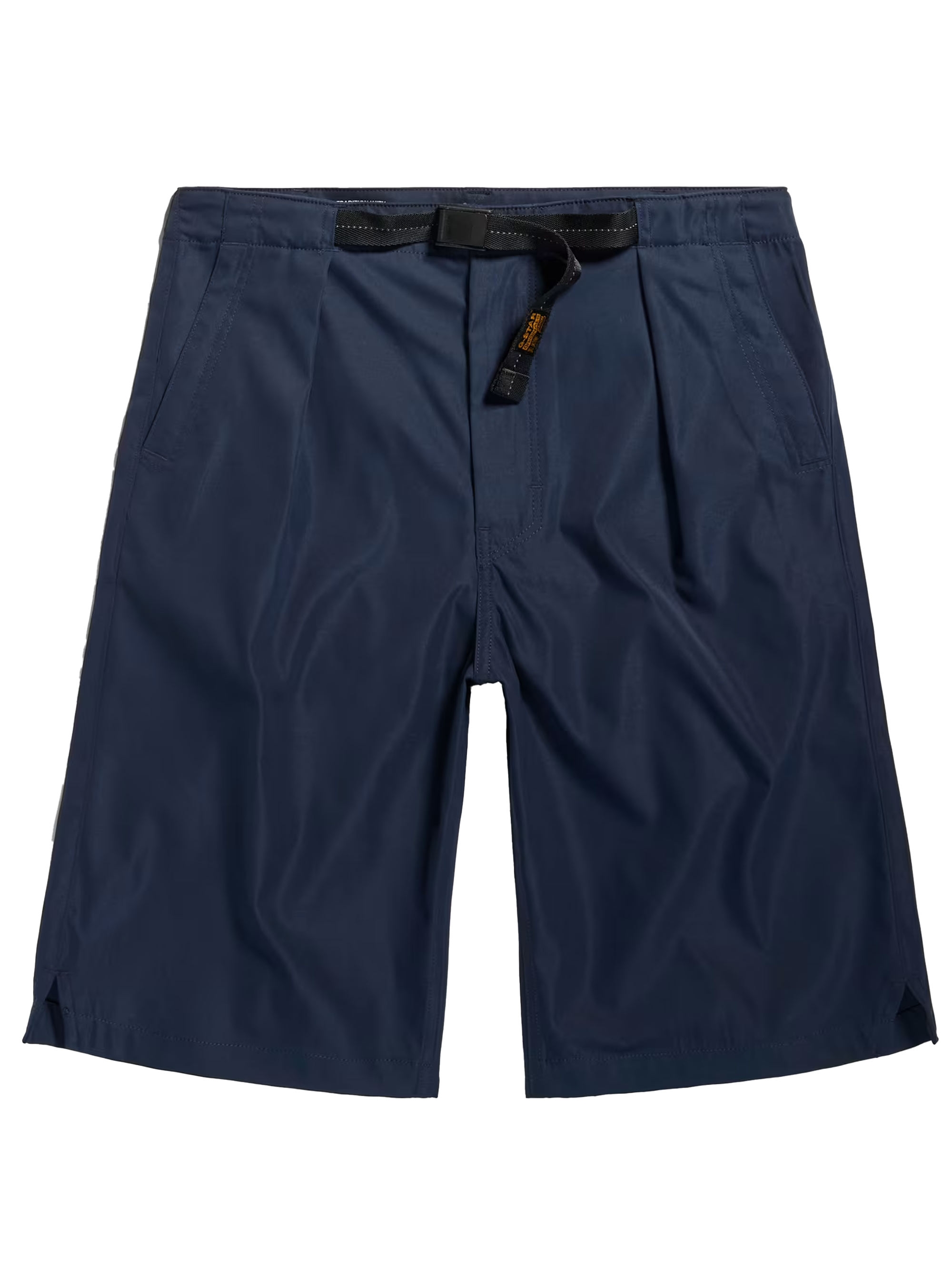 G-Star Pleated Chino Belt Shorts - Dark Blue