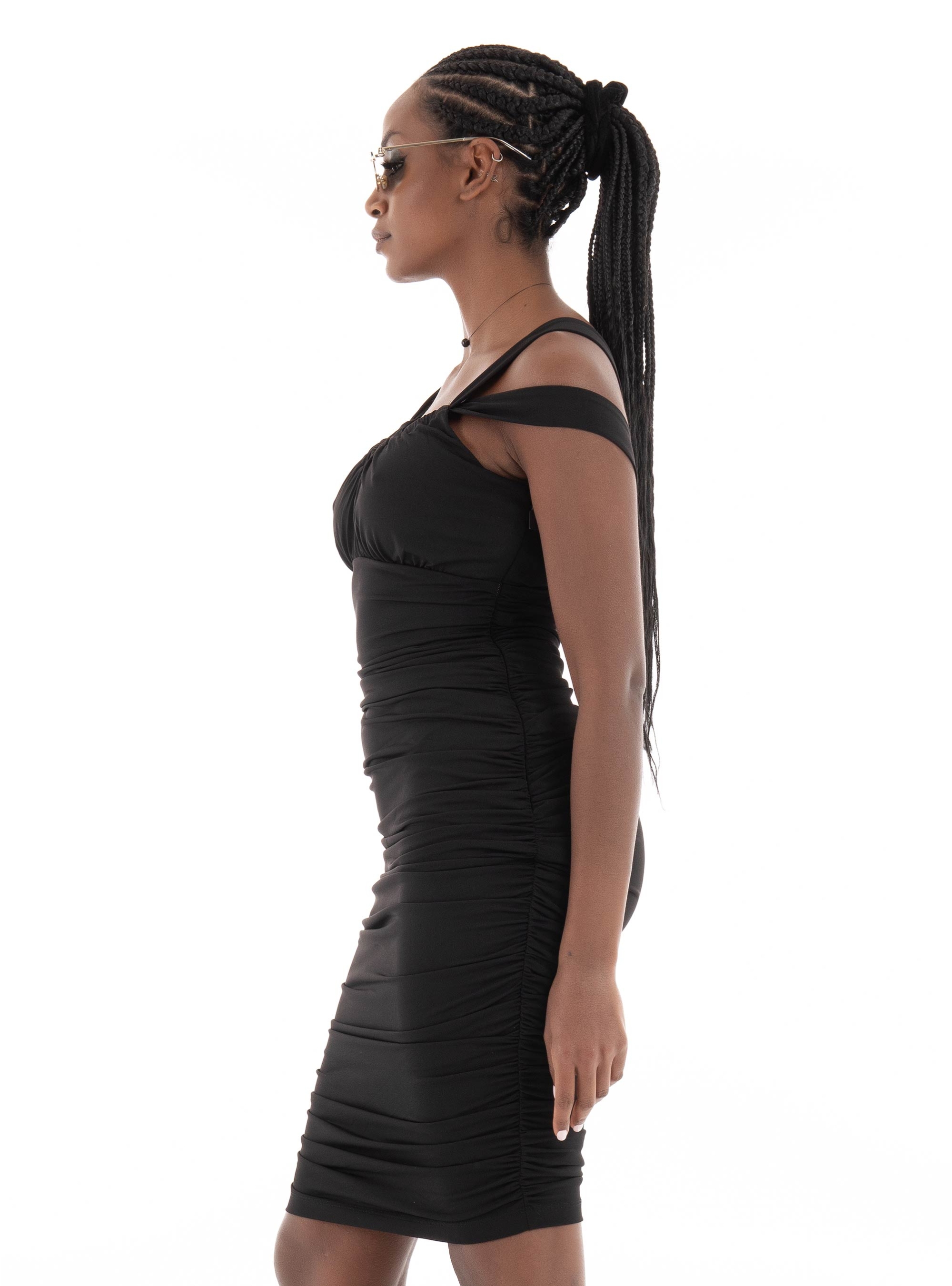 Guess Mara Gathered Dress - Jet Black