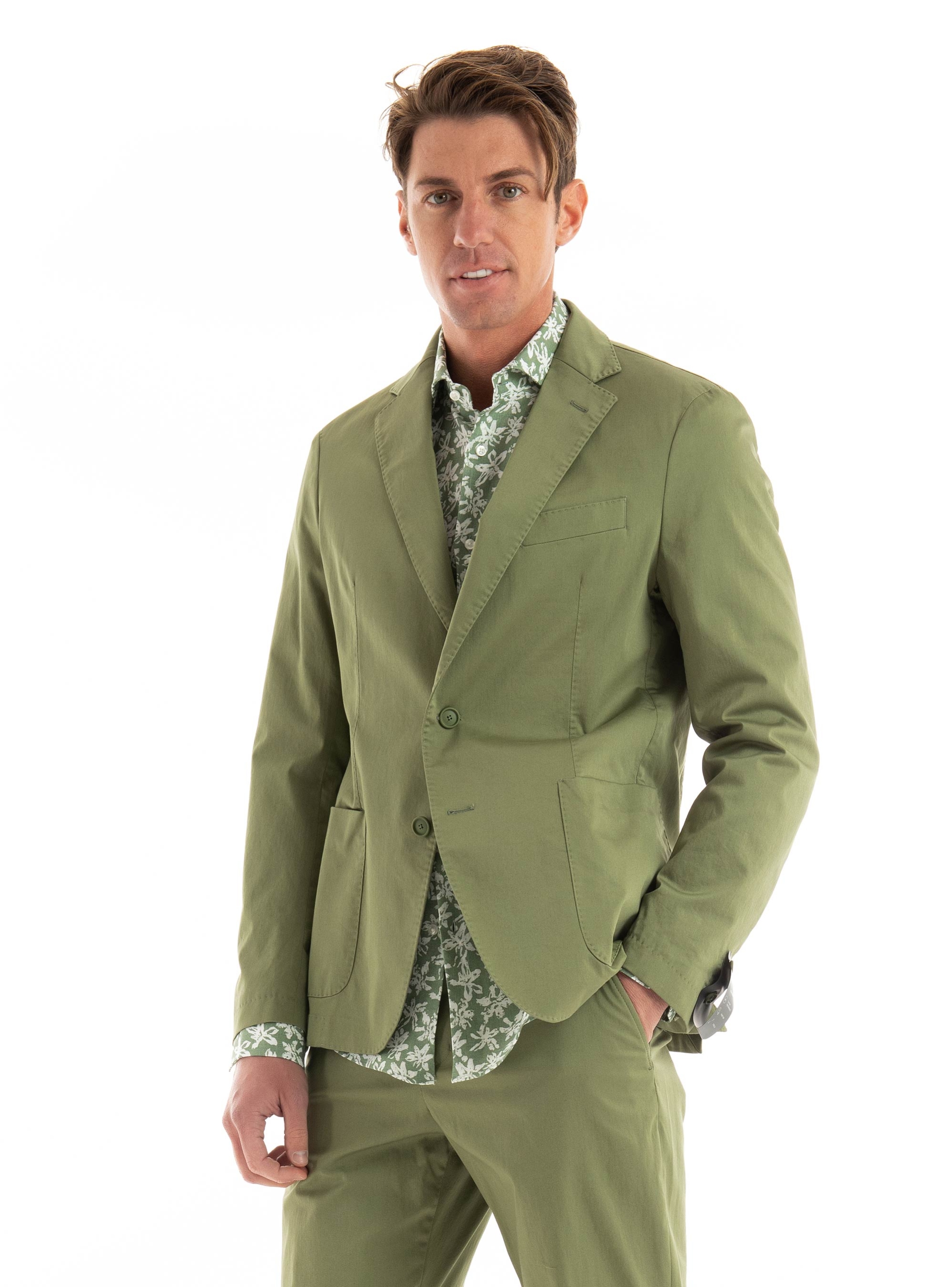 BOSS Slim Fit Blazer P-Hanry-W-242F - Dark Olive Green