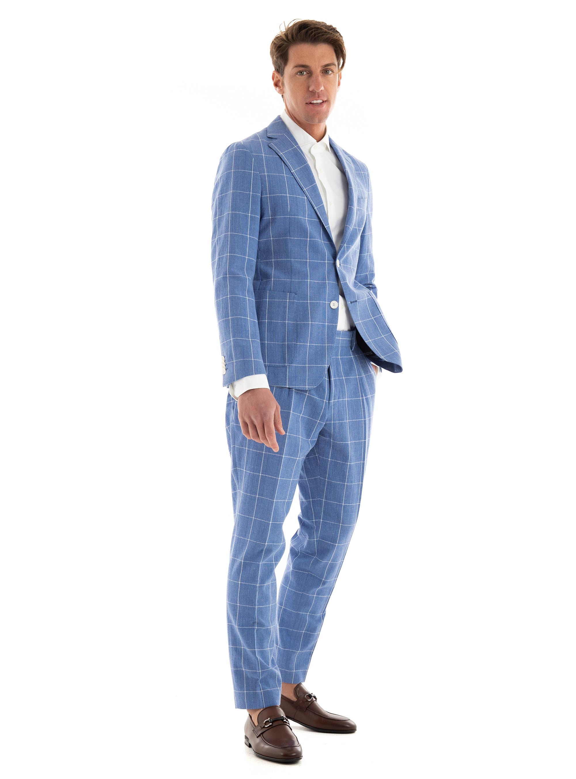 BOSS Slim Fit Suit C-Hanry-2Pcs-242 - Light Blue
