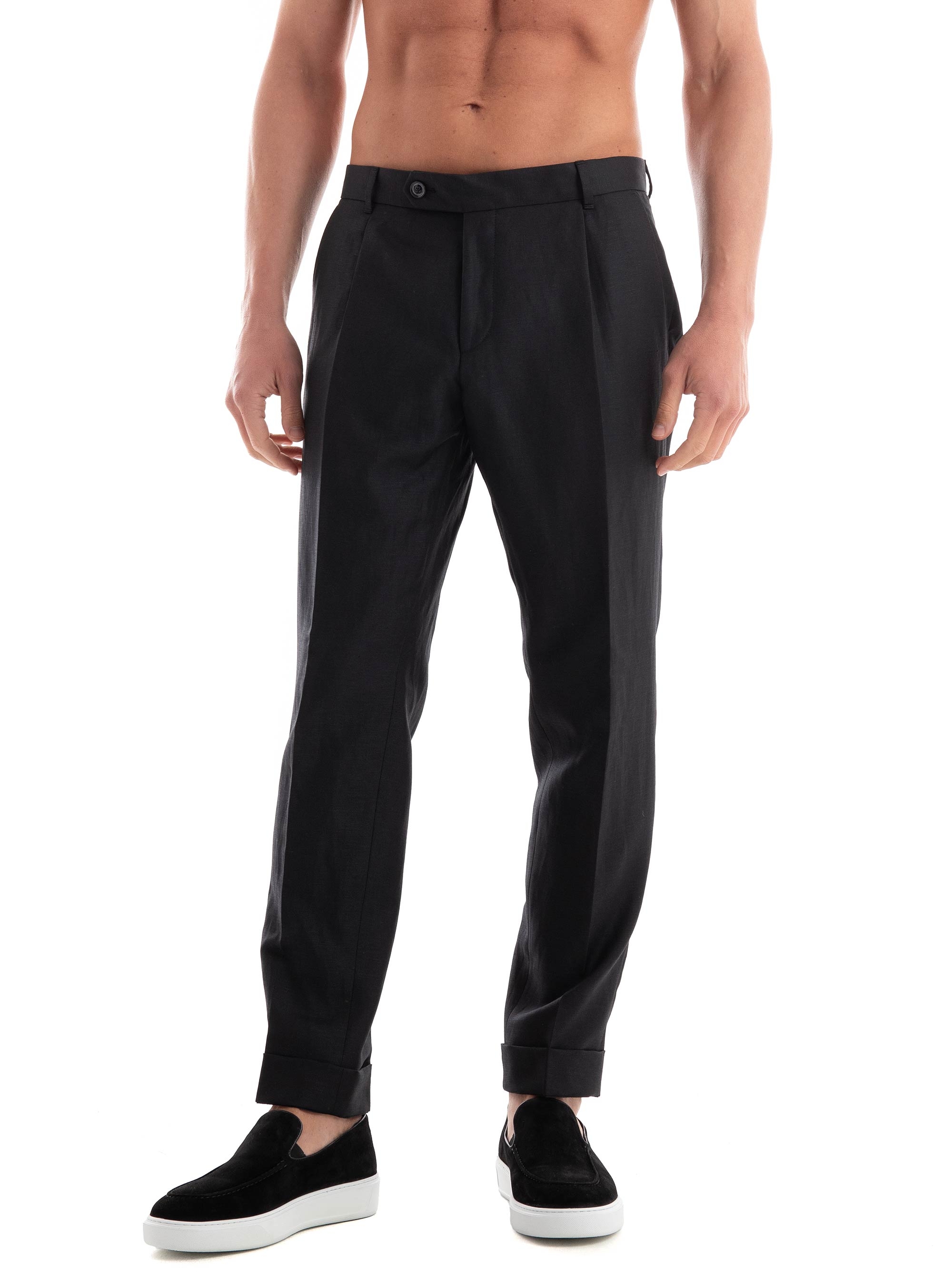 BOSS Slim Fit Suit C-Huge-2Pcs-Peak-242 - Black