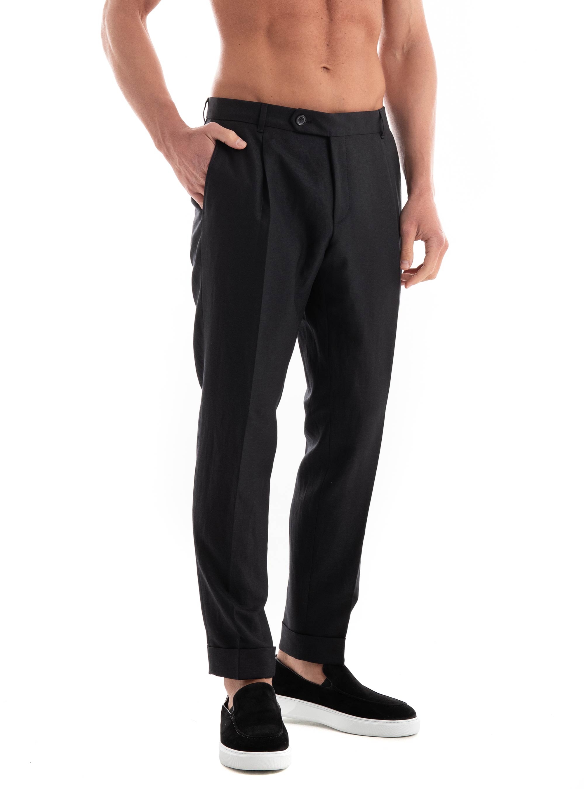 BOSS Slim Fit Suit C-Huge-2Pcs-Peak-242 - Black