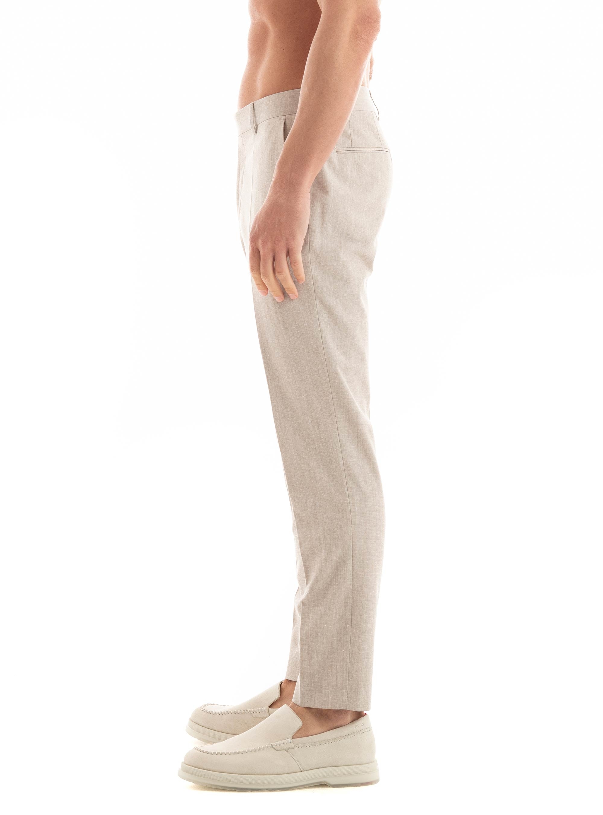 BOSS Slim Fit Pants H-Genius-242 - Dark Beige