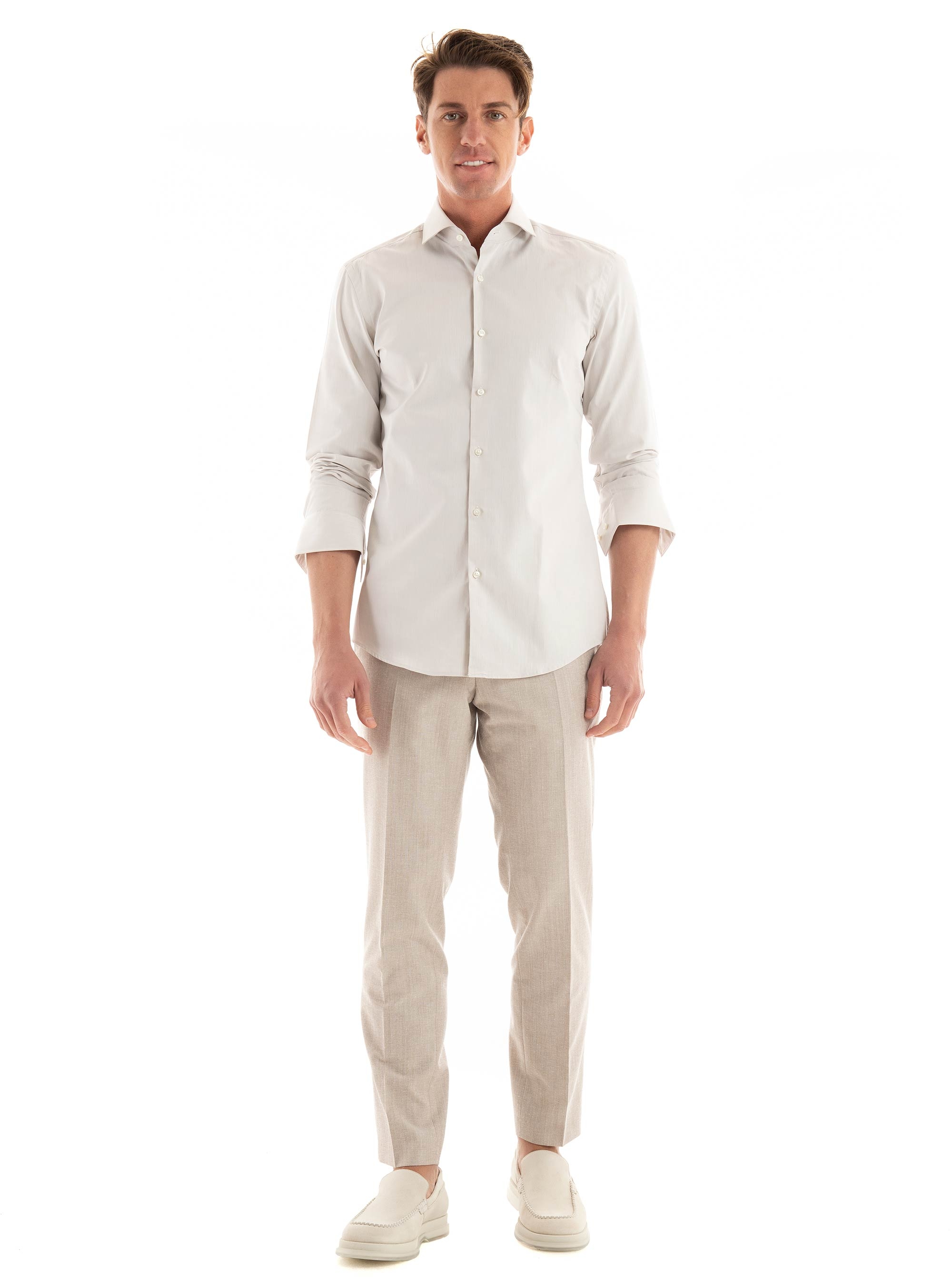 BOSS Slim Fit Pants H-Genius-242 - Dark Beige