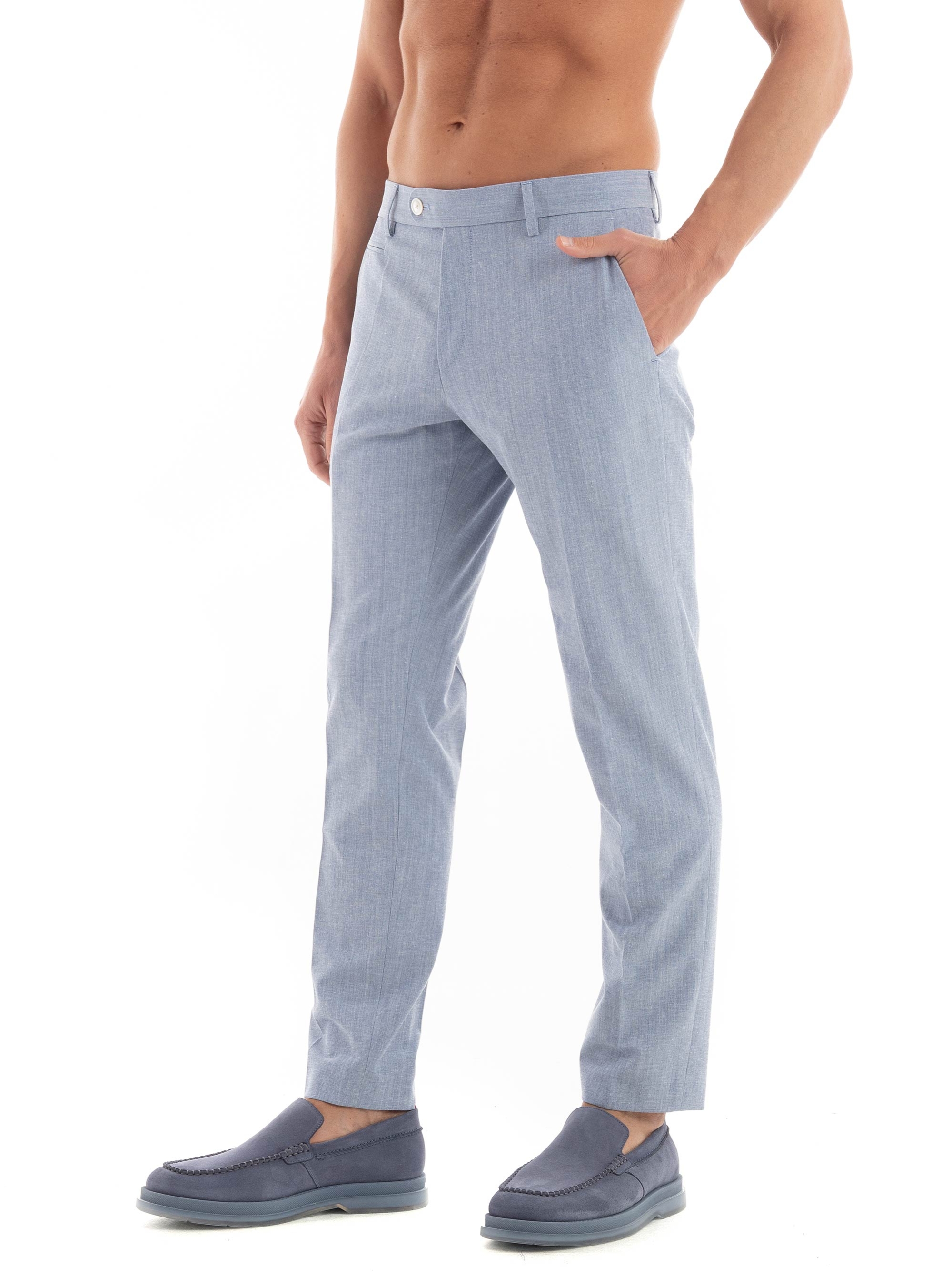 BOSS Slim Fit Pants H-Genius-242 - Light Blue