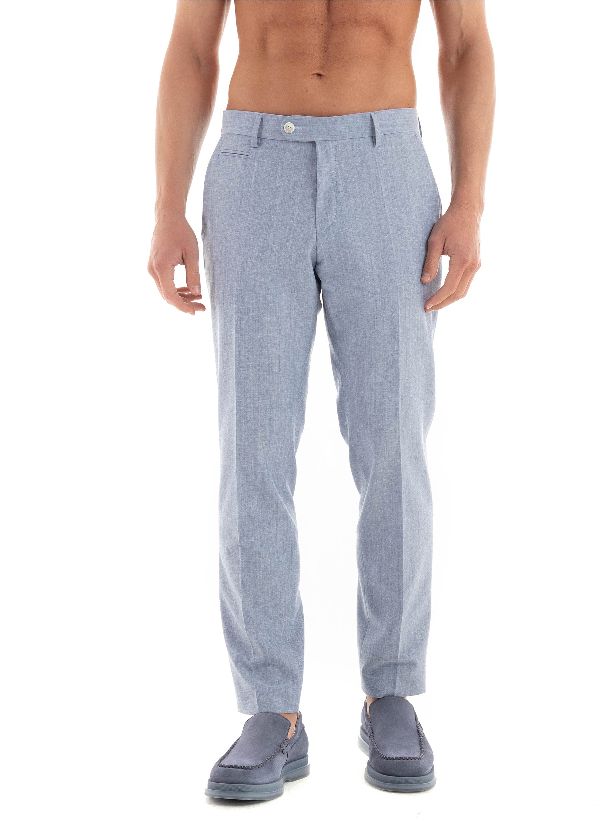 BOSS Slim Fit Pants H-Genius-242 - Light Blue