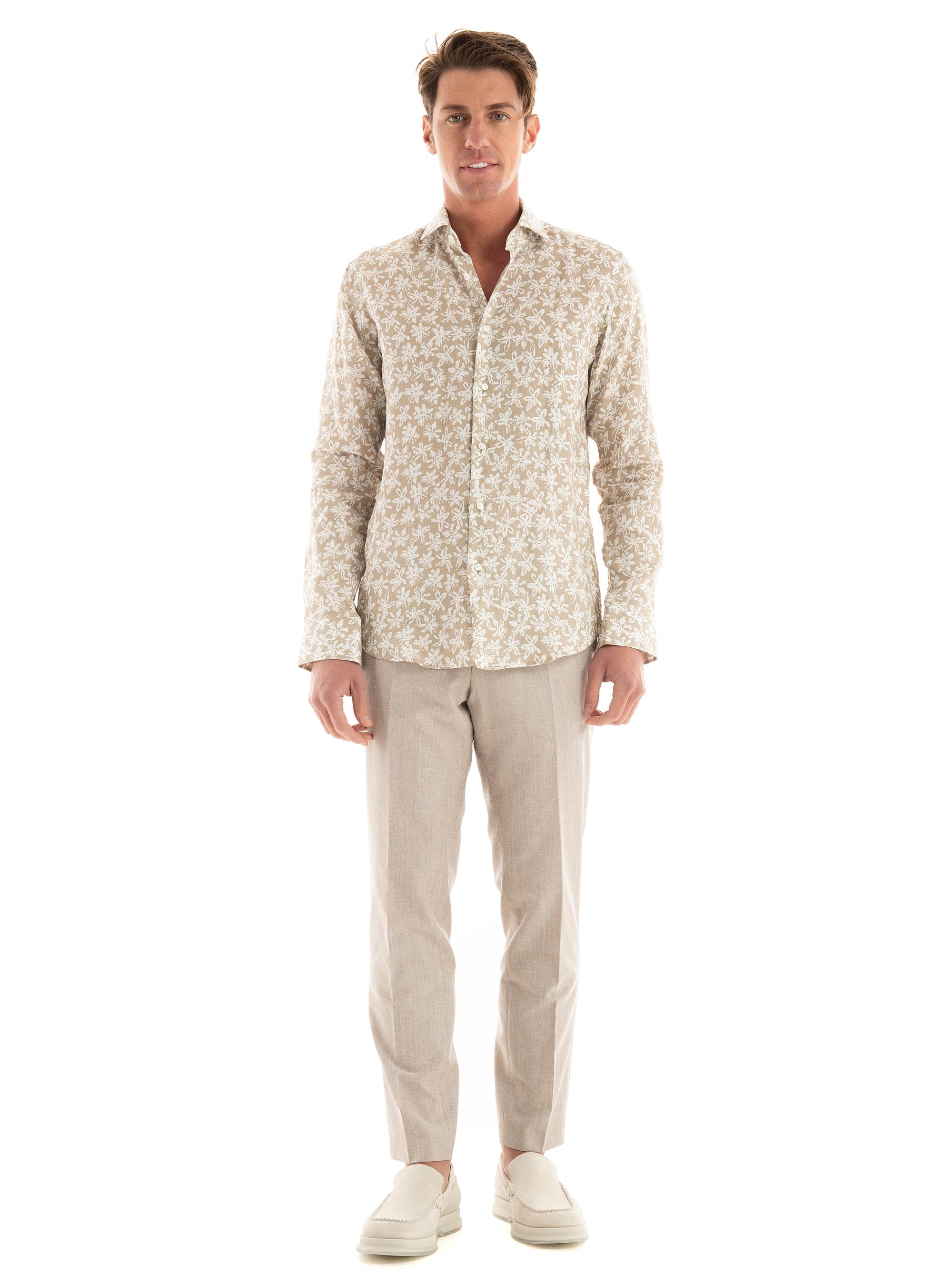 BOSS Regular Fit Shirt H-JOE-spread-C1-222 - Dark Beige