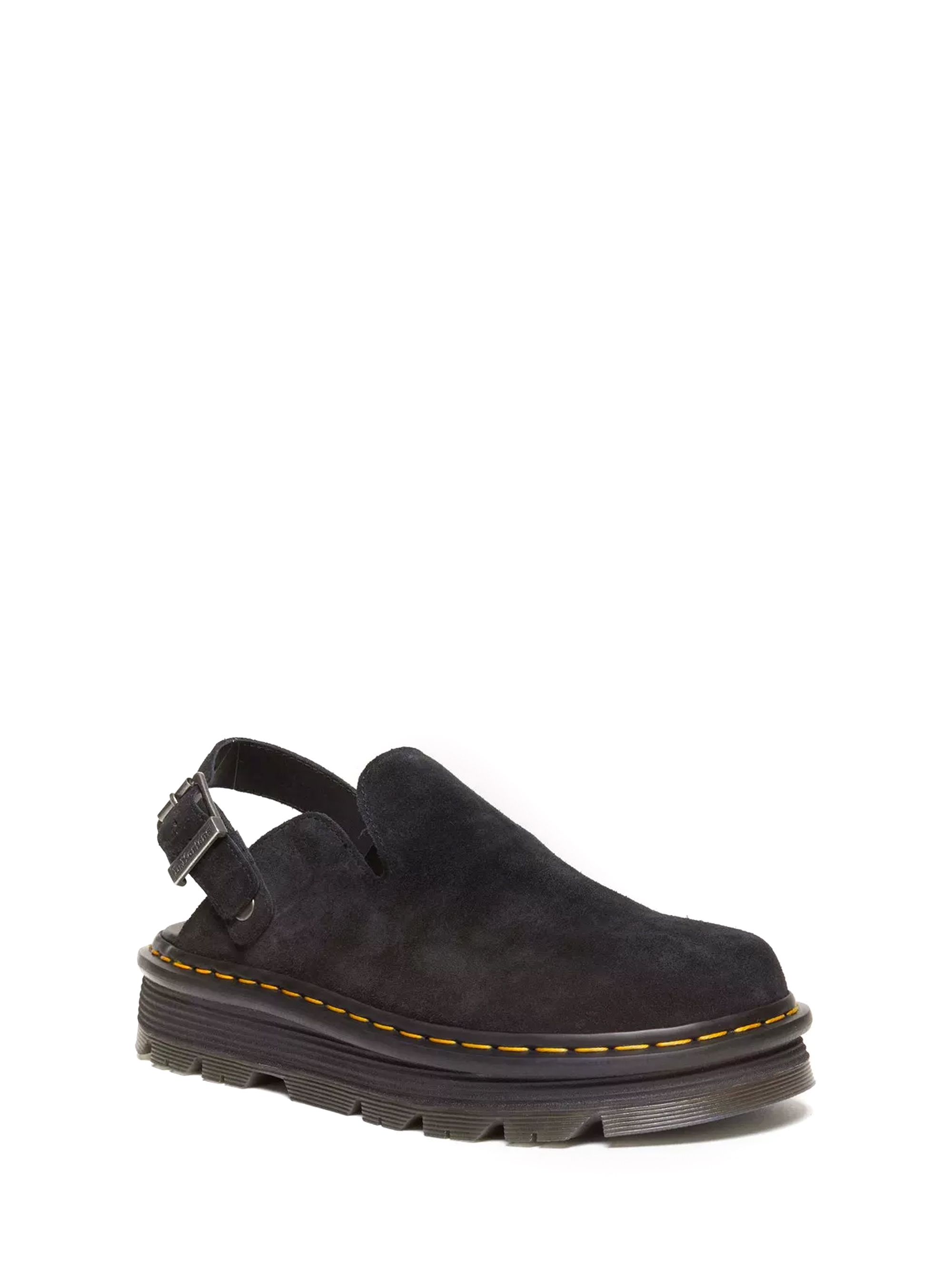 Dr Martens Zebzag Suede Casual Slingback Platform Mules - Black