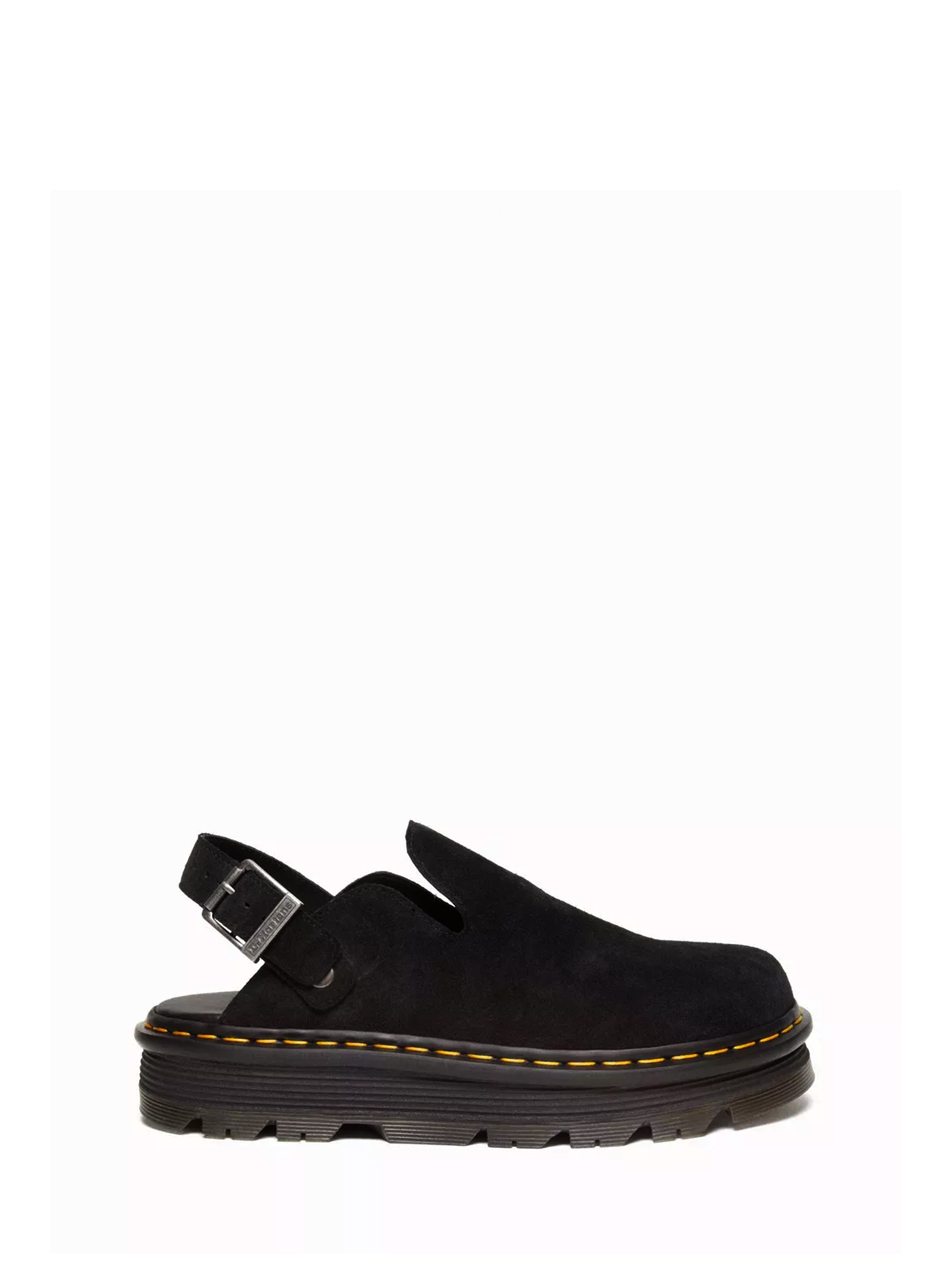 Dr Martens Zebzag Suede Casual Slingback Platform Mules - Black