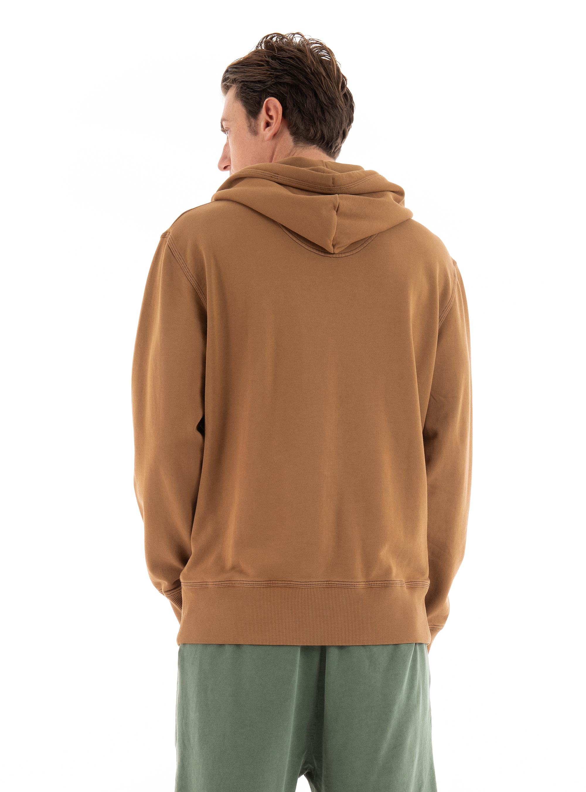 Superdry D2 Ovin Contrast Stitch Relaxed Hoodie - Light Brown