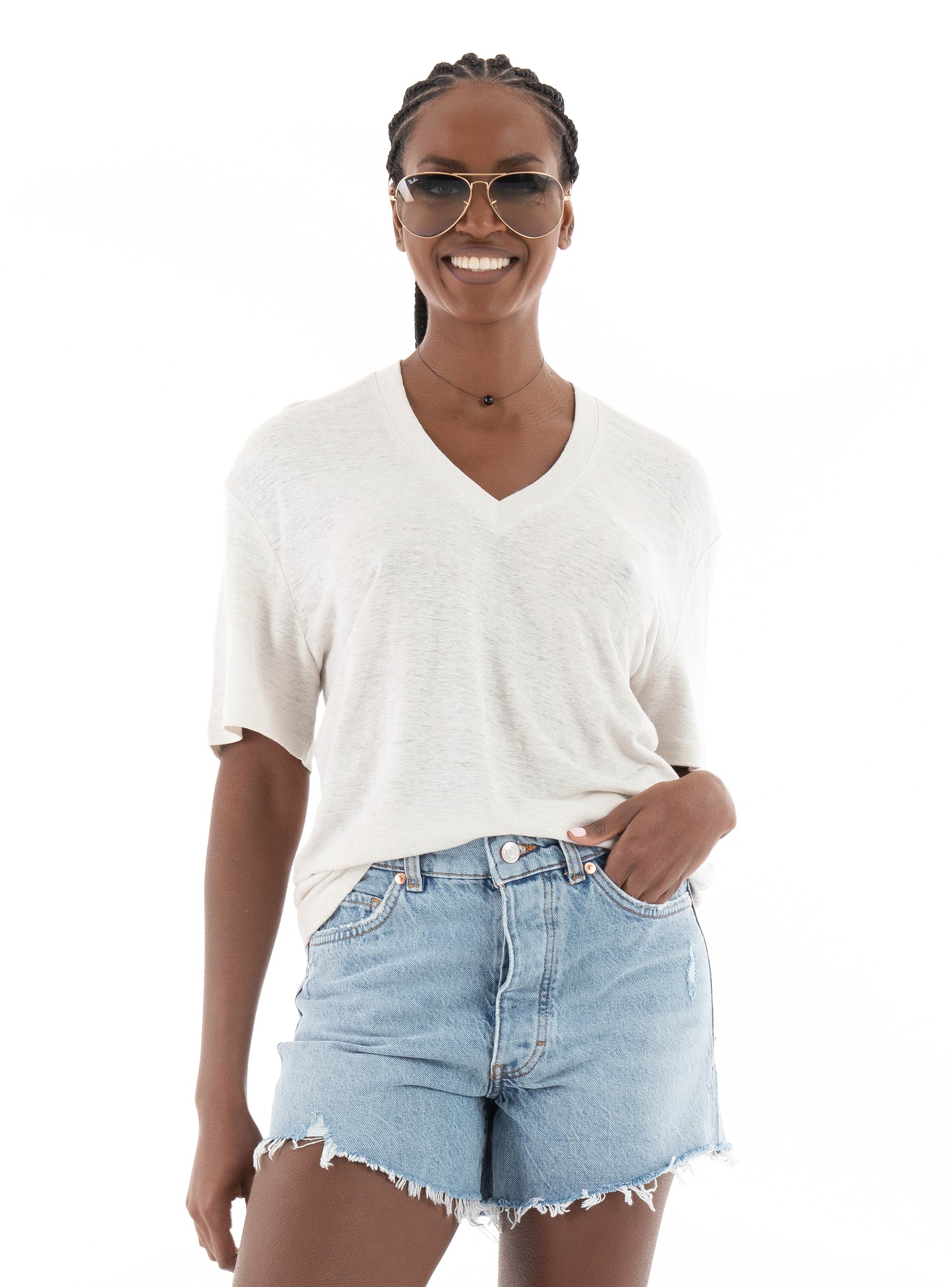 HUGO Regular Fit Denim Shorts Gealea - Medium Aged Denim