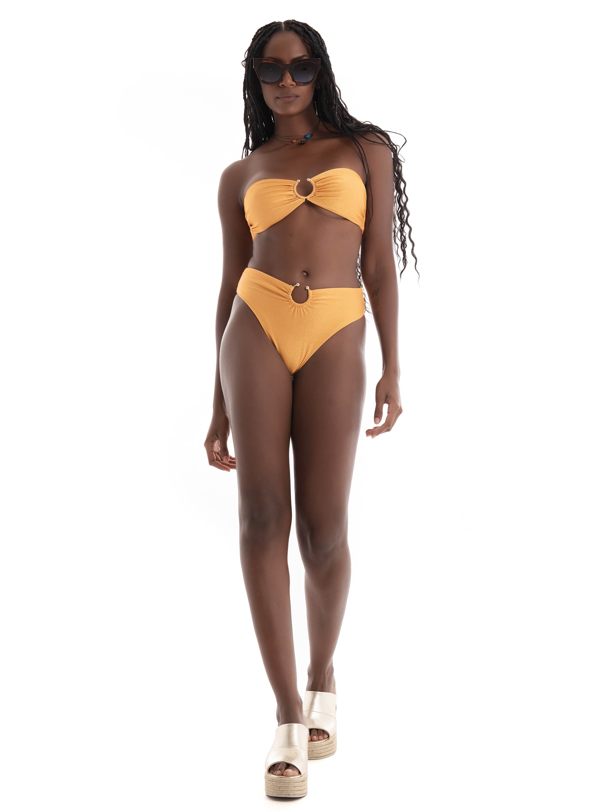 Guess High Waist Brazilian Bikini - Orange