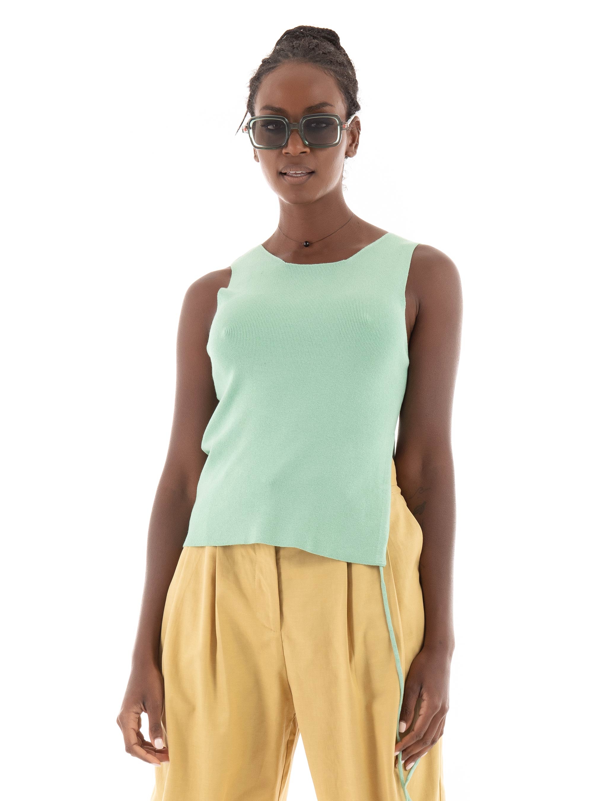 JJXX Dahlia Knit Top - Light Aquamarine