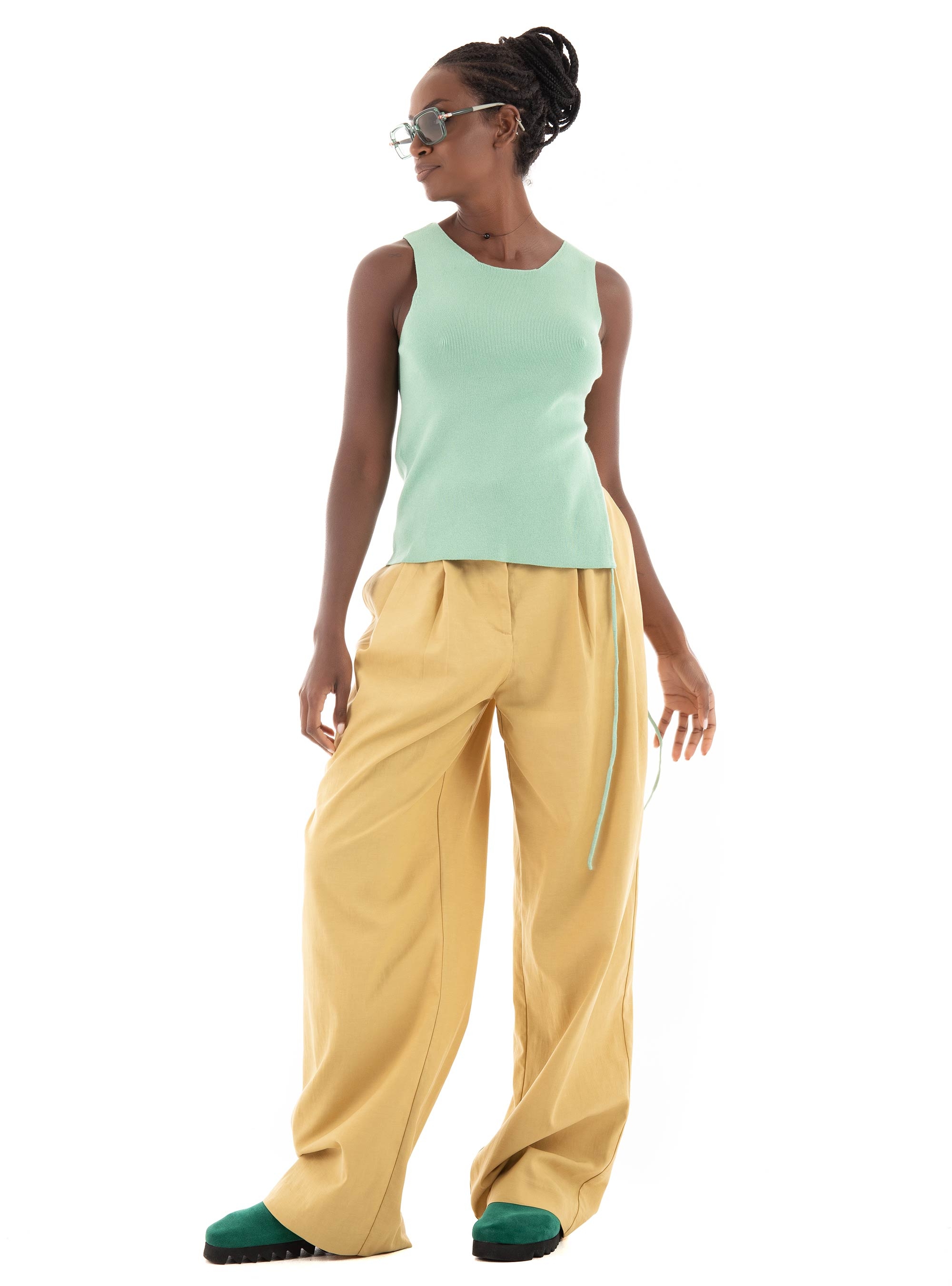 JJXX Dahlia Knit Top - Light Aquamarine