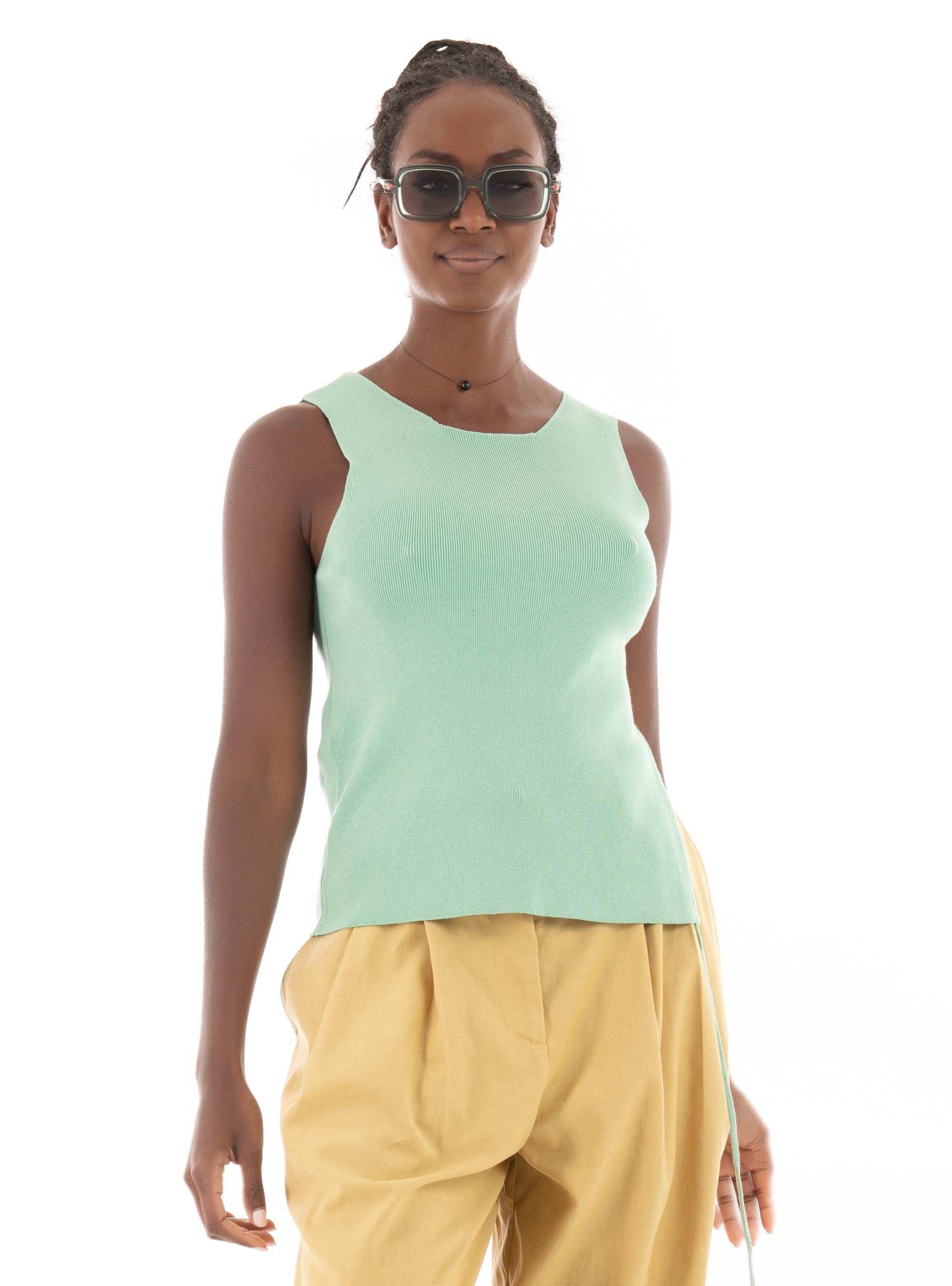 JJXX Dahlia Knit Top - Light Aquamarine