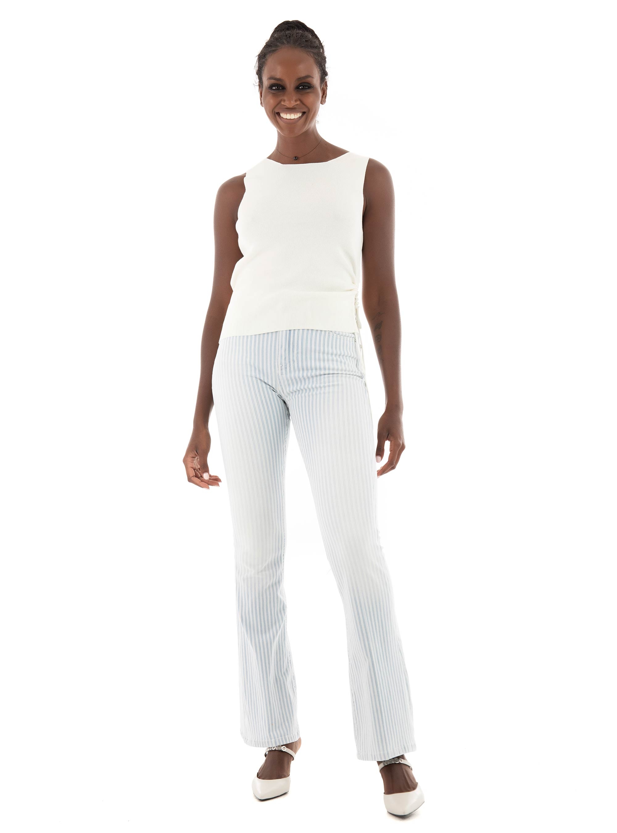 JJXX Dahlia Knit Top - White