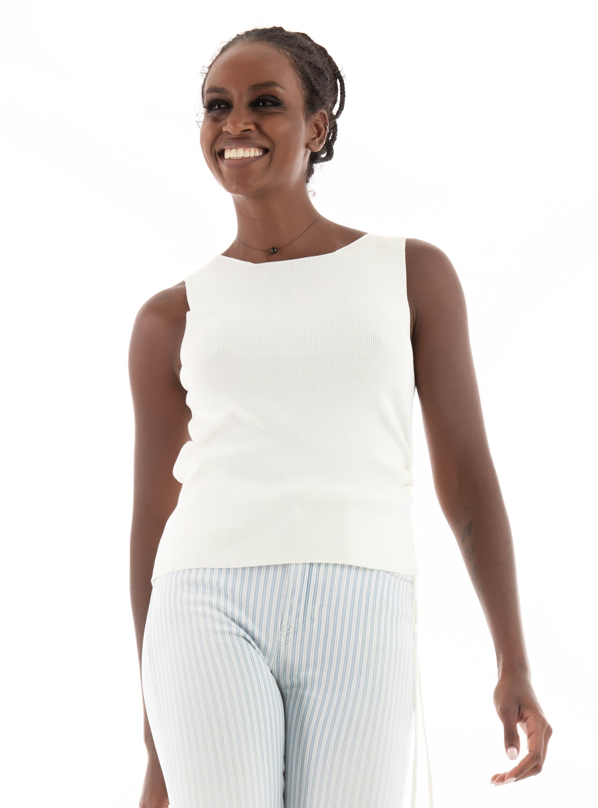 JJXX Dahlia Knit Top - White