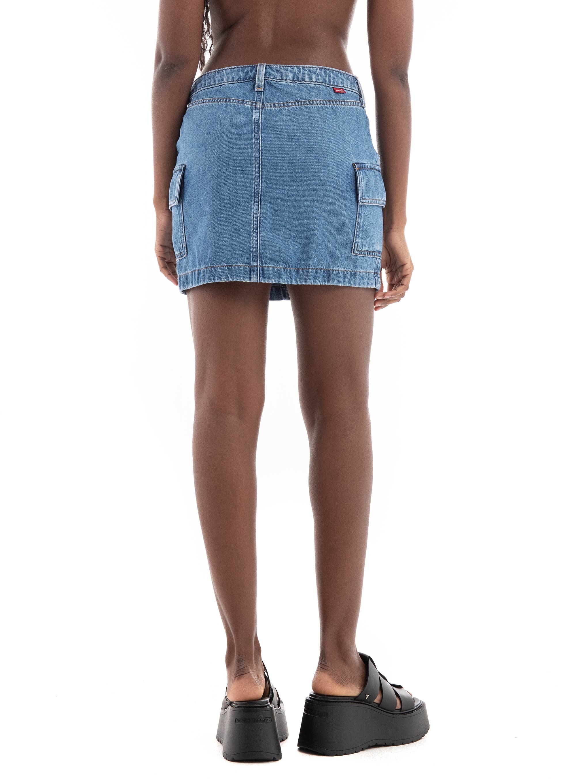 Levi's 94 Mini Cargo Skirt - Medium Aged Denim