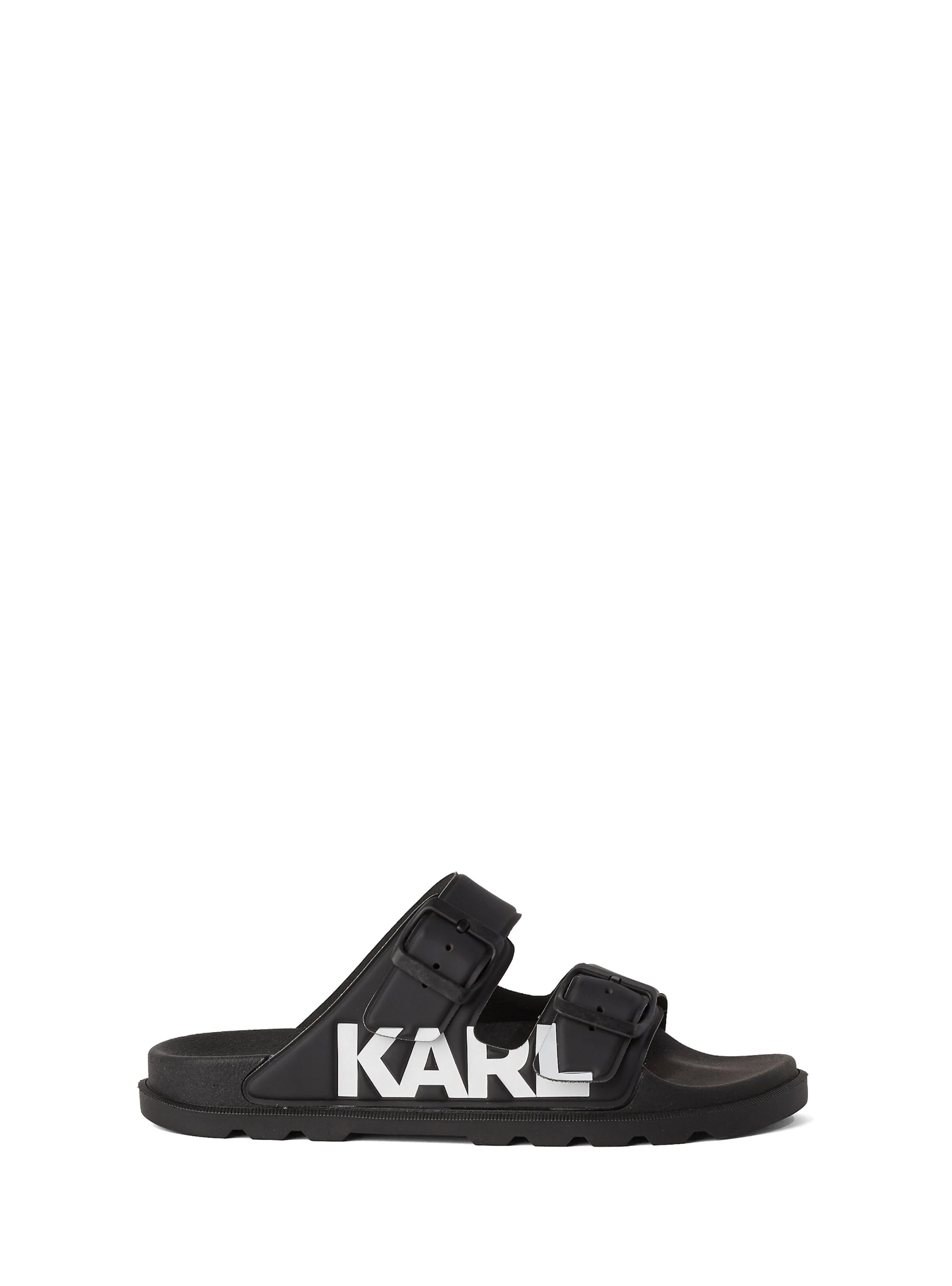 Karl Lagerfeld 2-Strap Sandals - Black & White