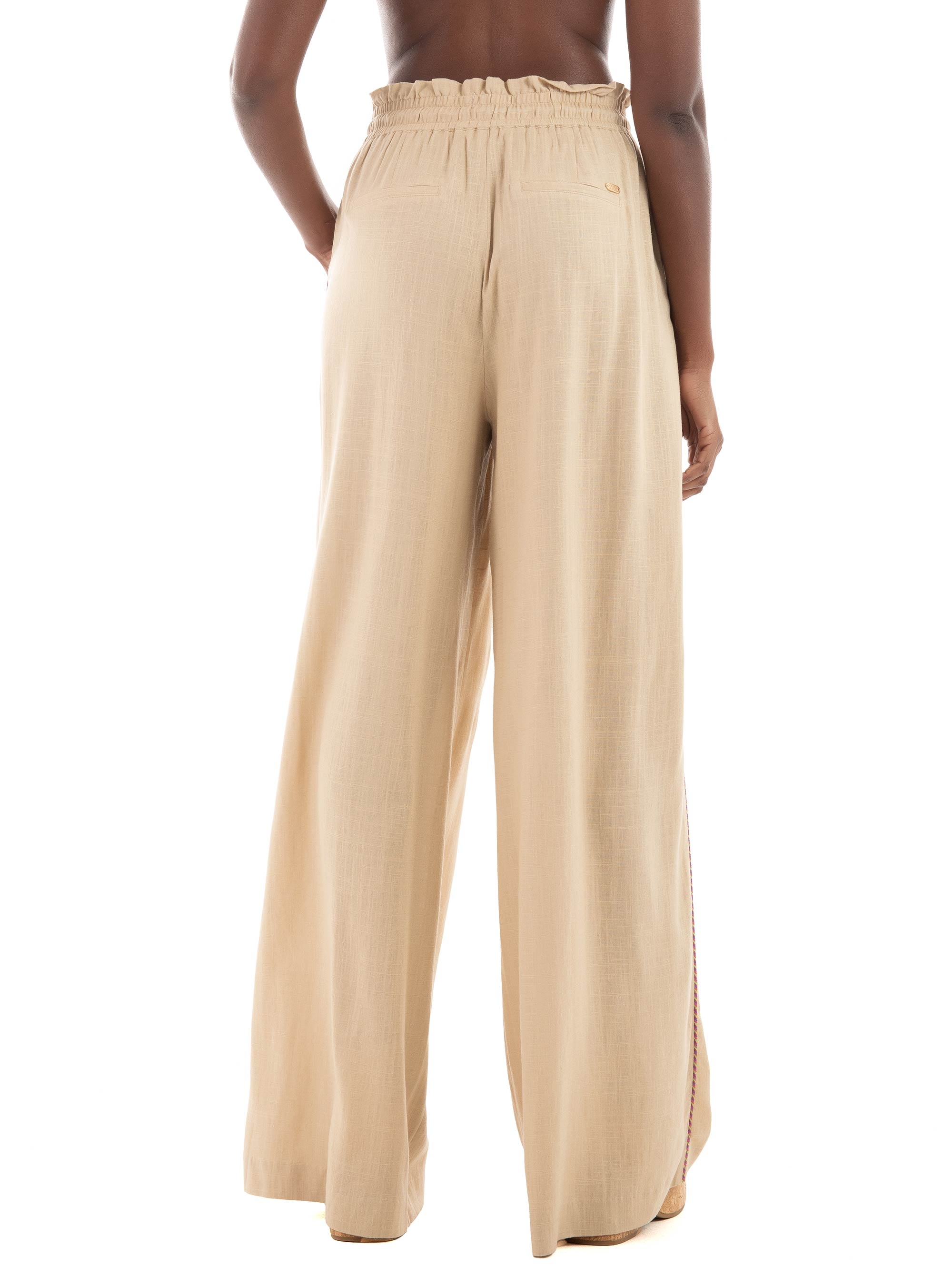 Scotch & Soda Linen Pull-On Pants - Dark Beige
