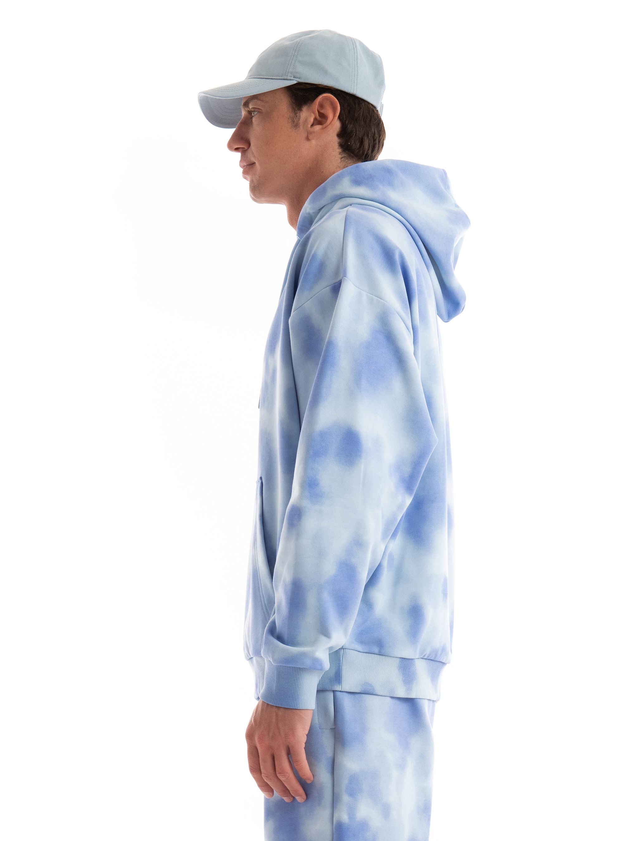 HUGO Oversize Fit Hoodie Dolta - Light Blue