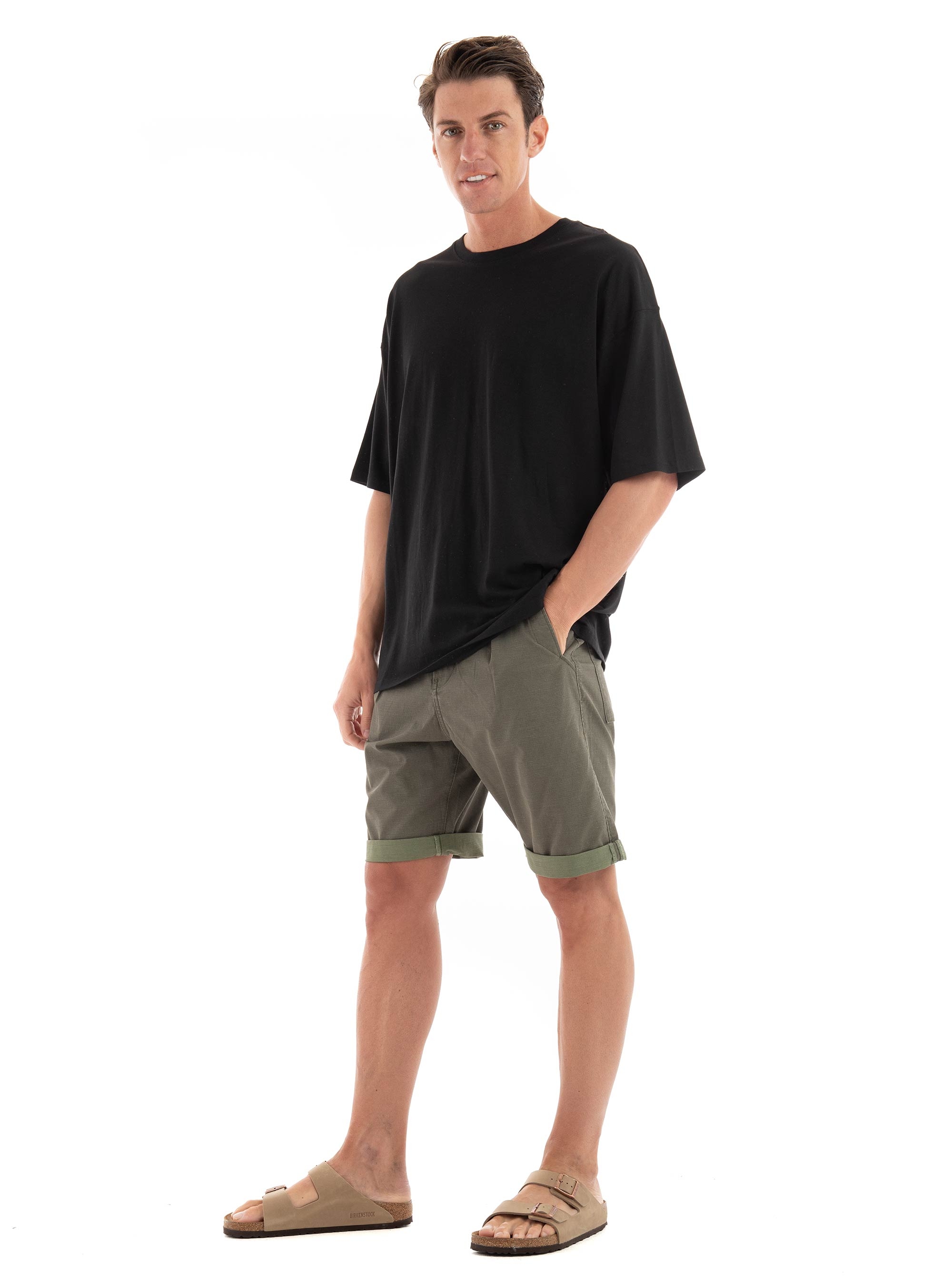 G-Star Pleated Chino Shorts - Olive 
