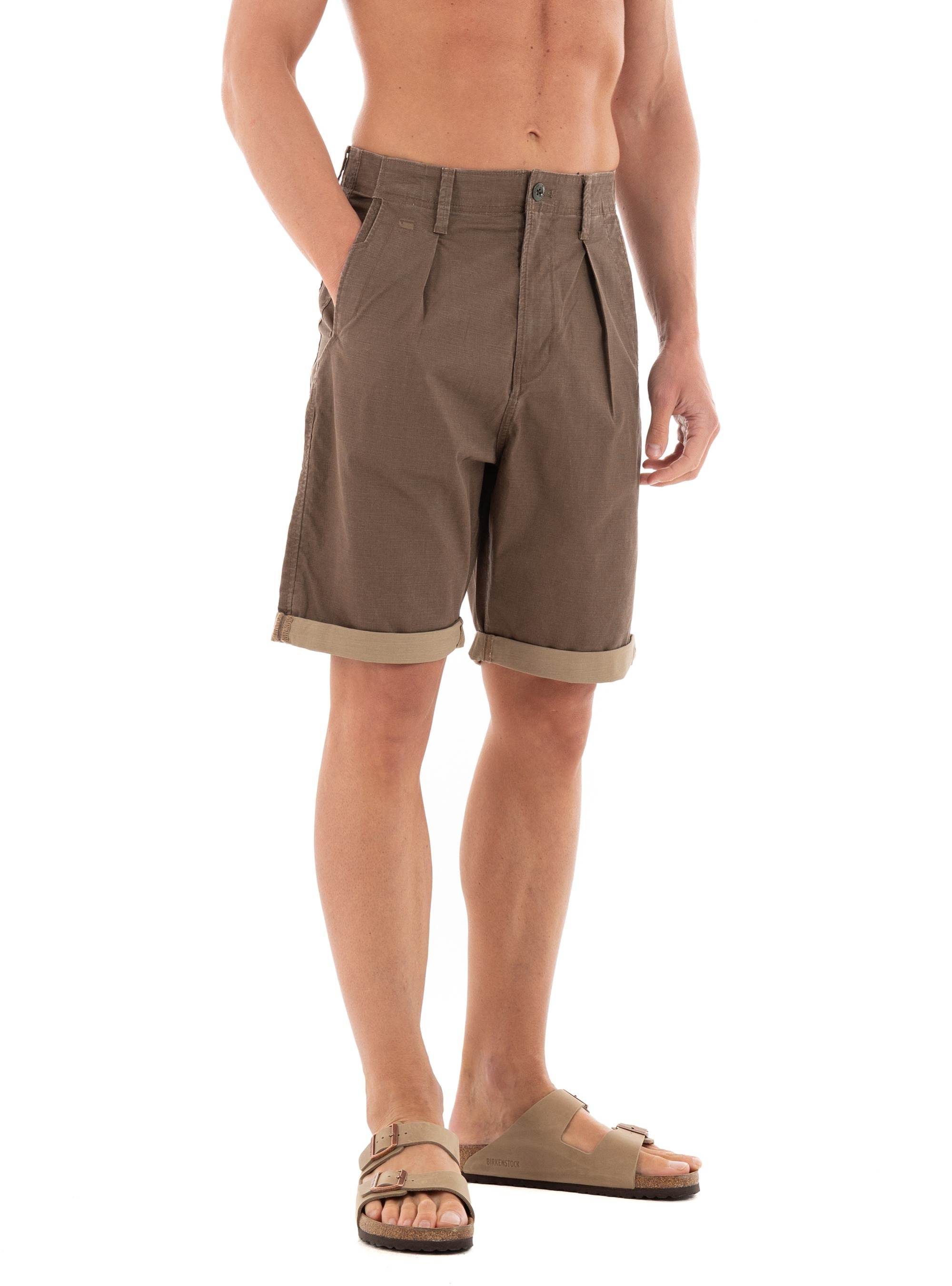 G-Star Pleated Chino Shorts - Light Brown