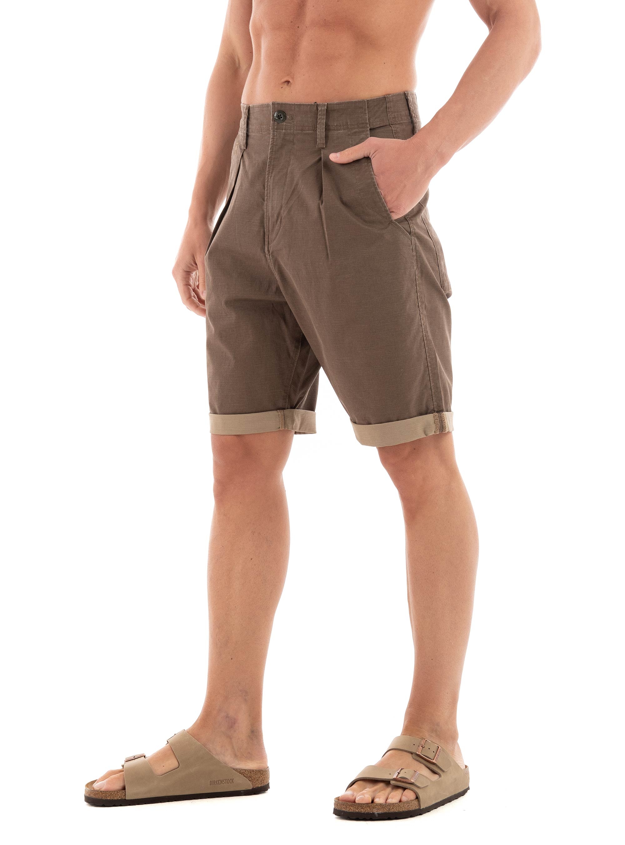 G-Star Pleated Chino Shorts - Light Brown