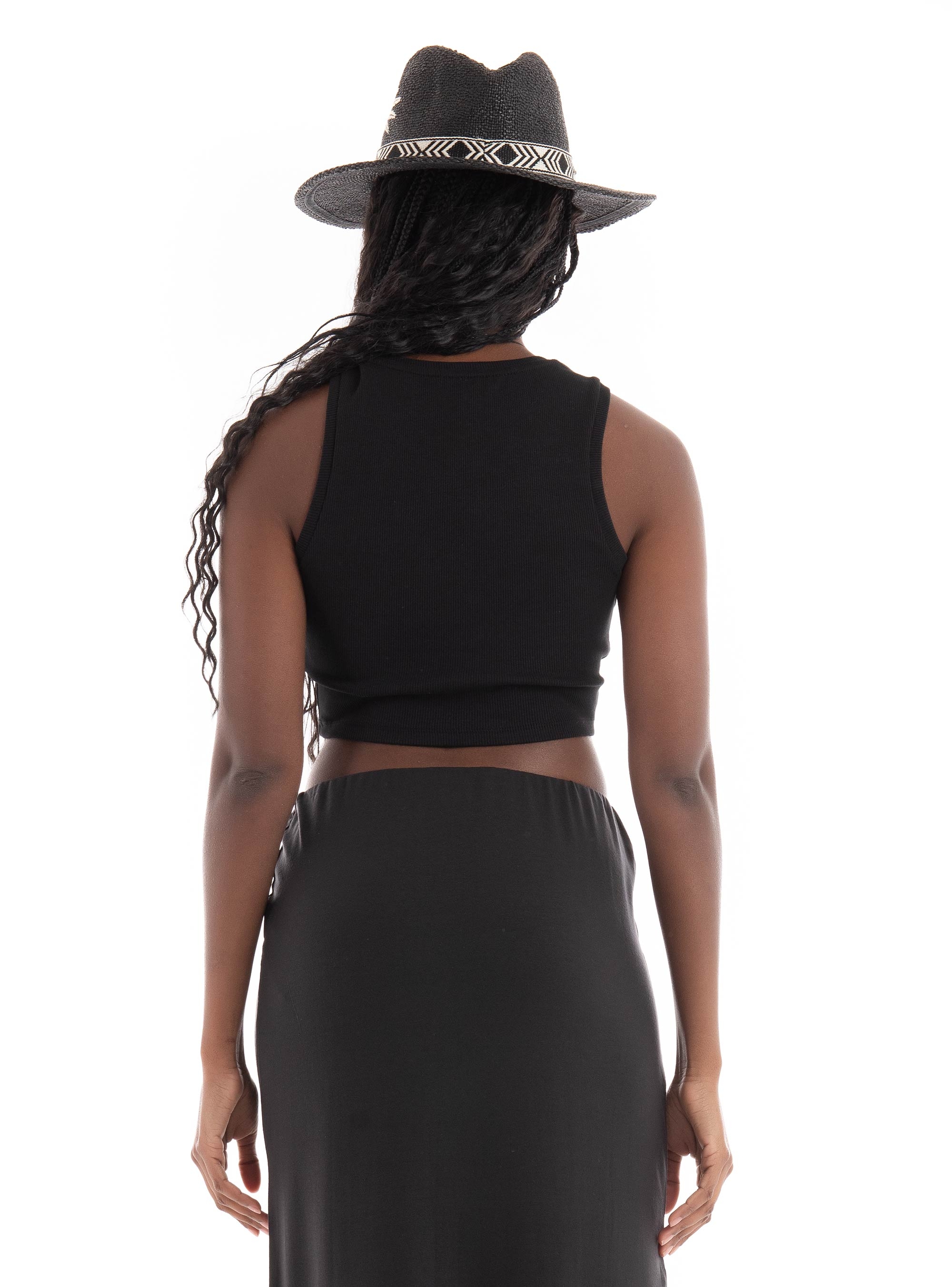 Only Vilma Cropped Tank Top - Black