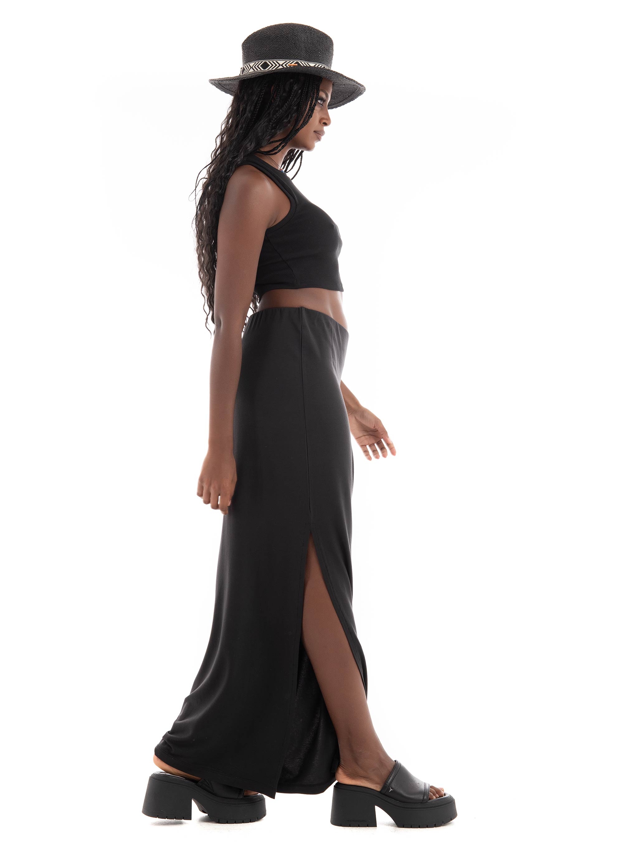 Only Vilma Cropped Tank Top - Black