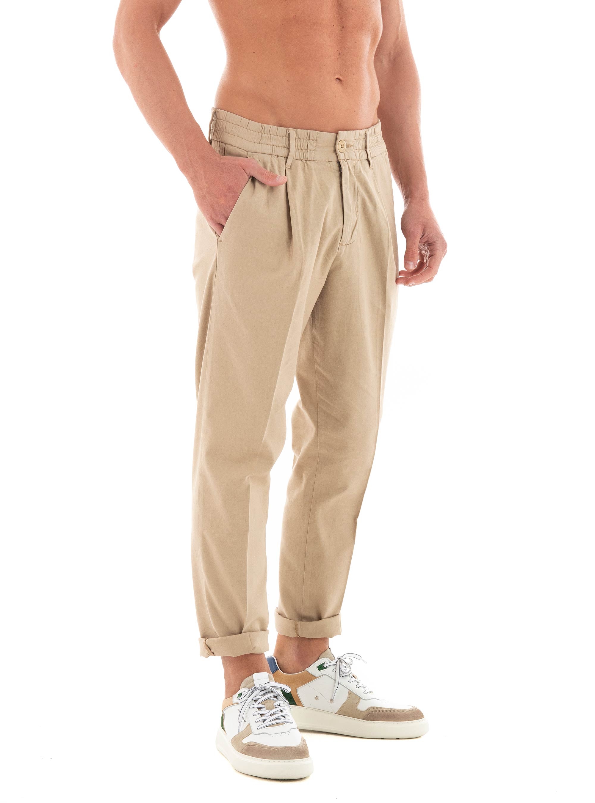 Guess Henry Regular Fit Pants - Khaki