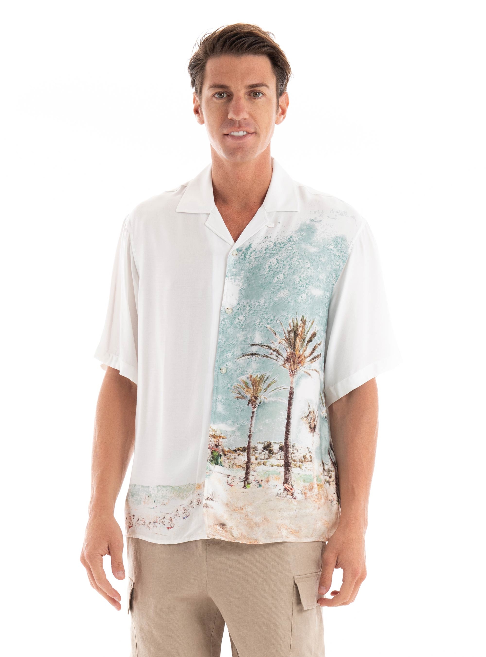 Gabba Diego Palms Resort Shirt - White