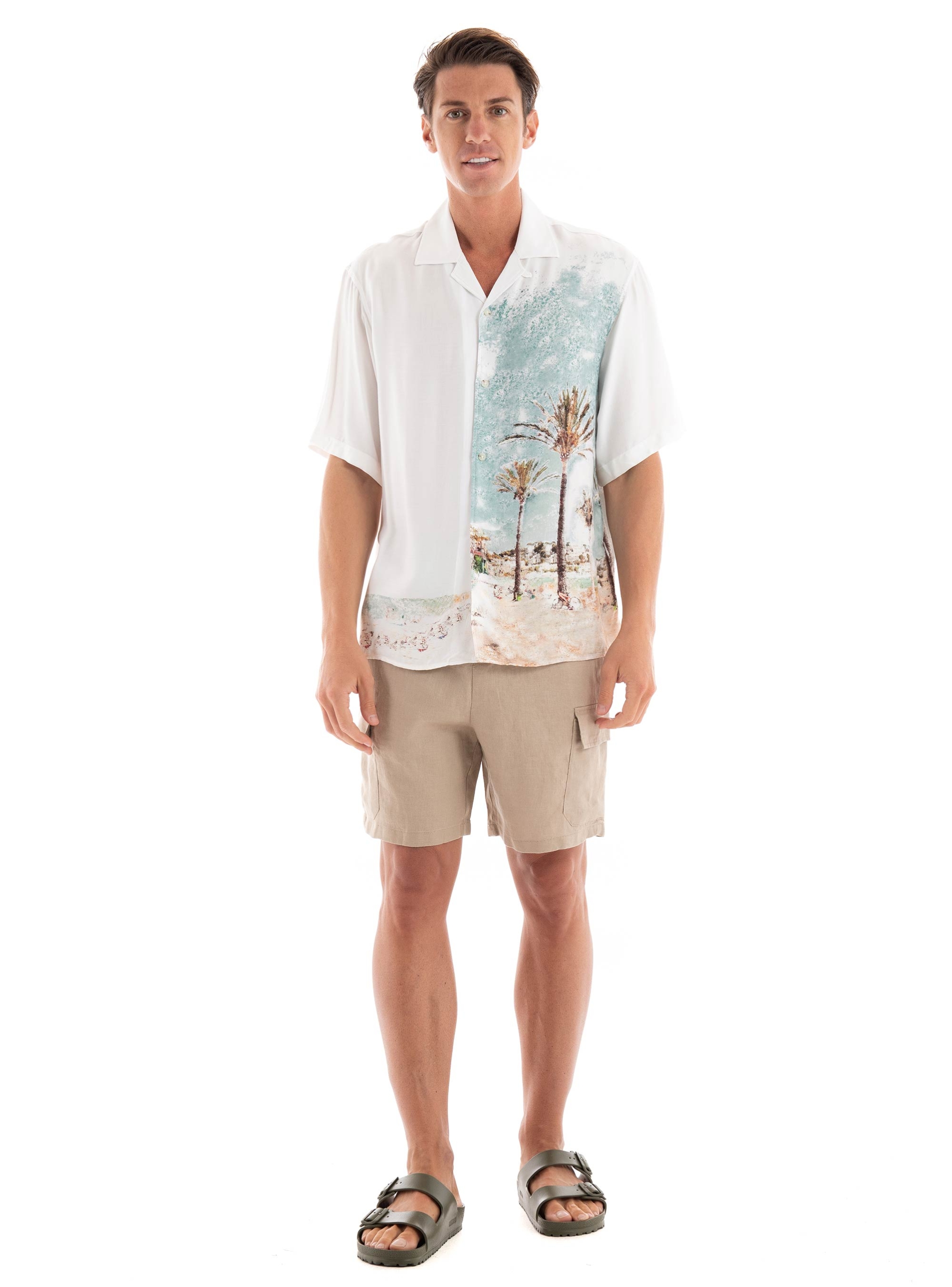 Gabba Diego Palms Resort Shirt - White